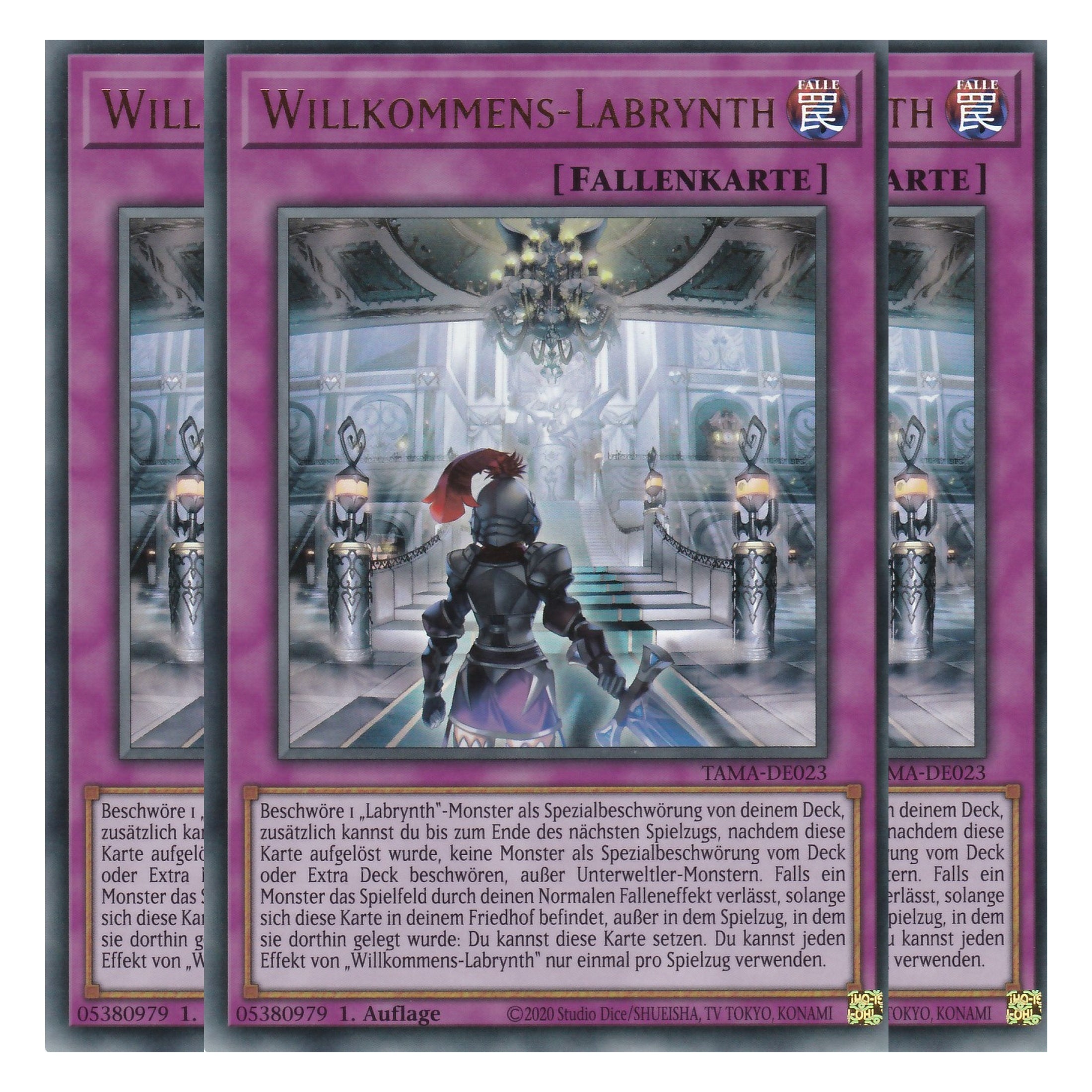 Willkommens-Labrynth - TAMA-DE023 - Ultra Rare - 1. Auflage - Deutsch - Tactical Masters - Yu-Gi-Oh! - Playset (3 Kopien)