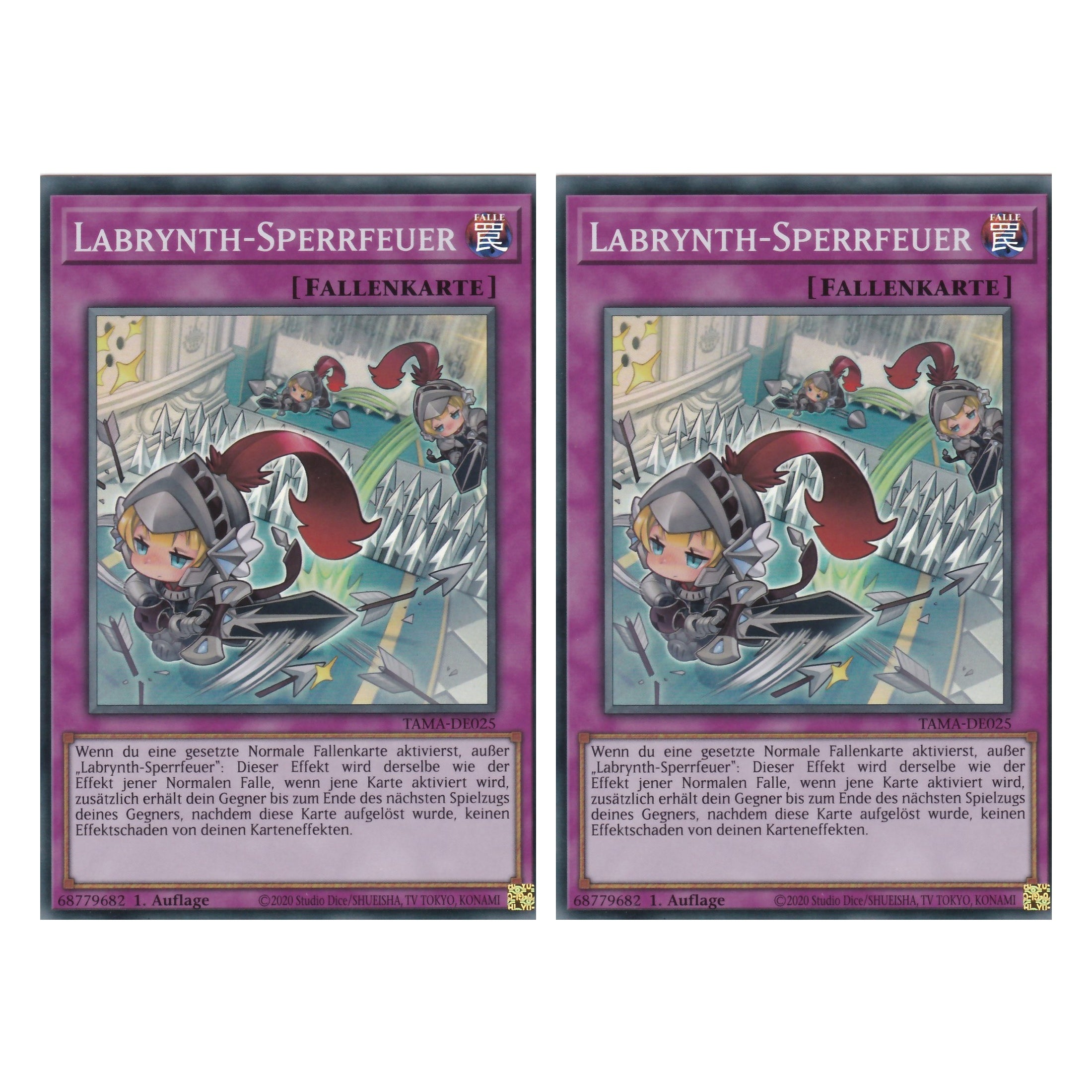 Labrynth-Sperrfeuer - TAMA-DE025 - Super Rare - 1. Auflage - Deutsch - Tactical Masters - Yu-Gi-Oh! - Duo Set (2 Stück)