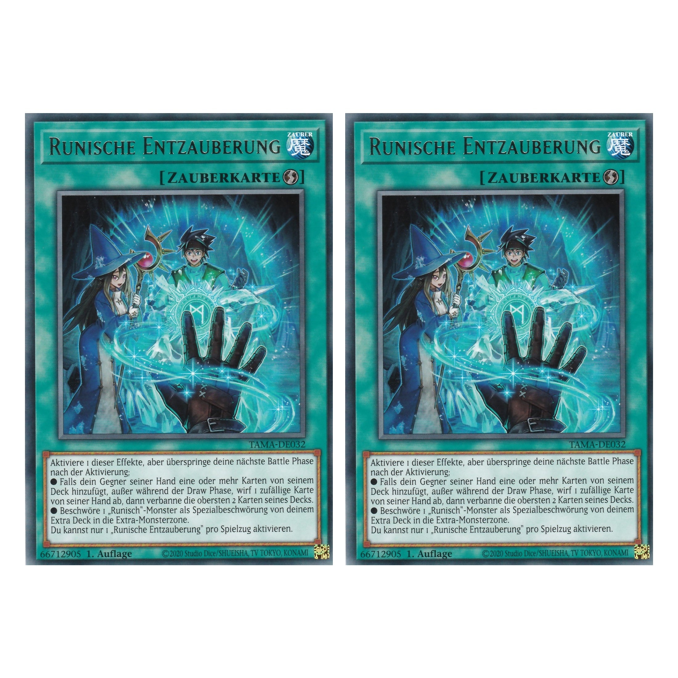 Runische Entzauberung - TAMA-DE032 - Rare - 1. Auflage - Deutsch - Tactical Masters - Yu-Gi-Oh! - Duo Set (2 Stück)