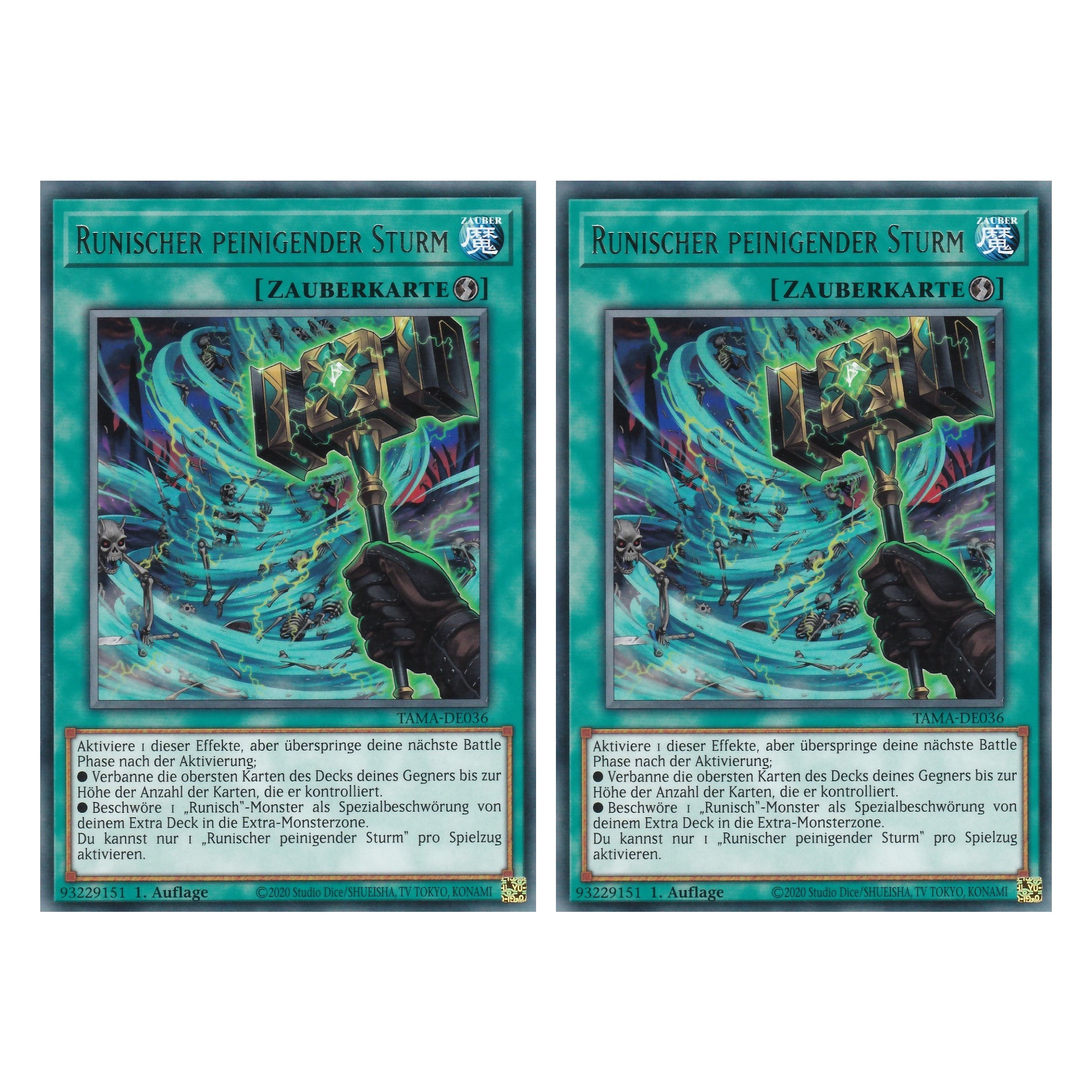 Runischer peinigender Sturm - TAMA-DE036 - Rare - 1. Auflage - Deutsch - Tactical Masters - Yu-Gi-Oh! - Duo Set (2 Stück)