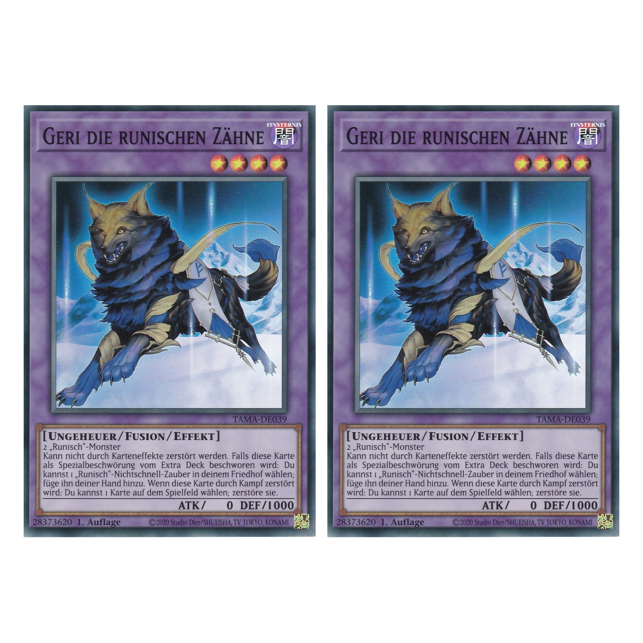 Geri die runischen Zähne - TAMA-DE039 - Super Rare - 1. Auflage - Deutsch - Tactical Masters - Yu-Gi-Oh! - Duo Set (2 Stück)