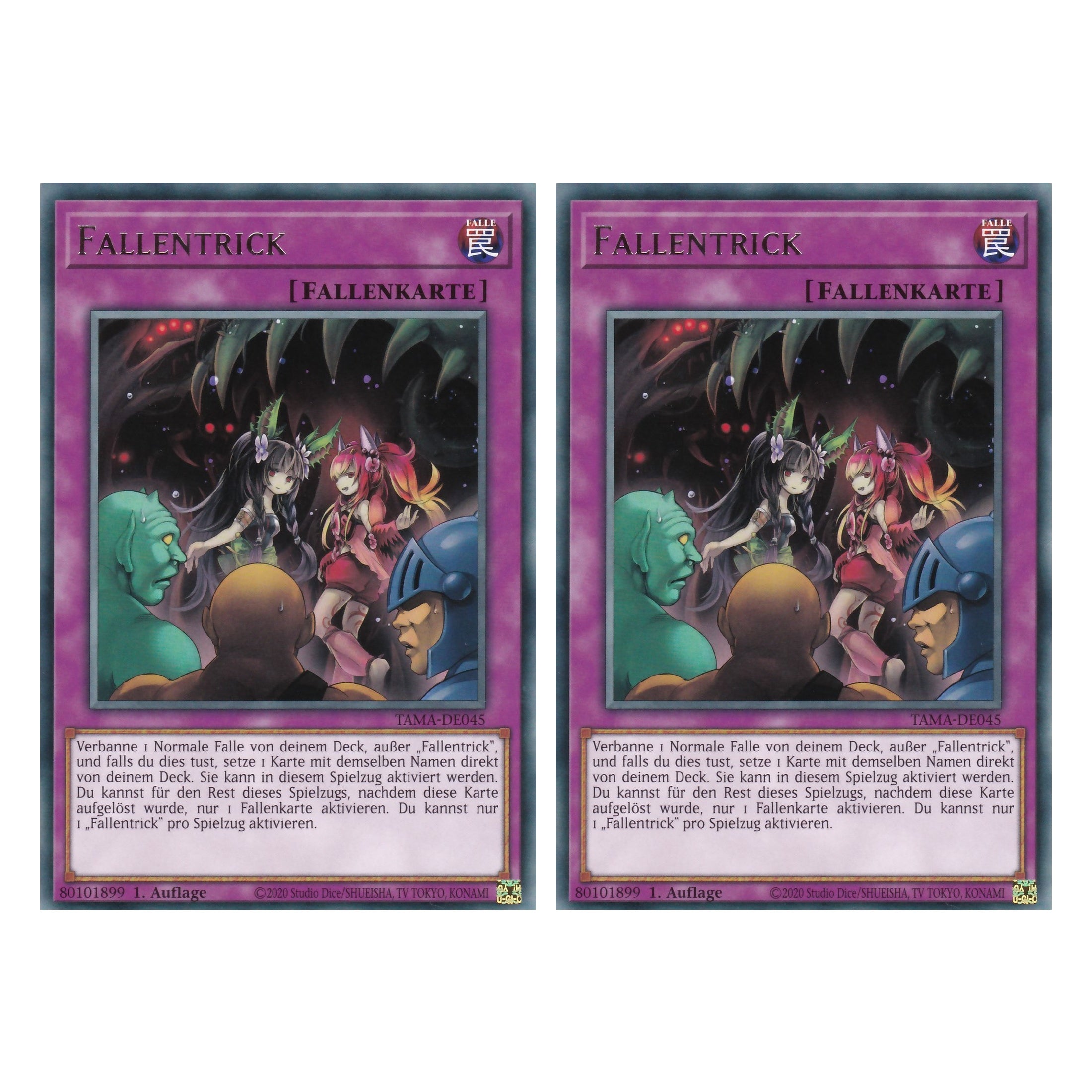 Fallentrick - TAMA-DE045 - Rare - 1. Auflage - Deutsch - Tactical Masters - Yu-Gi-Oh! - Duo Set (2 Stück)