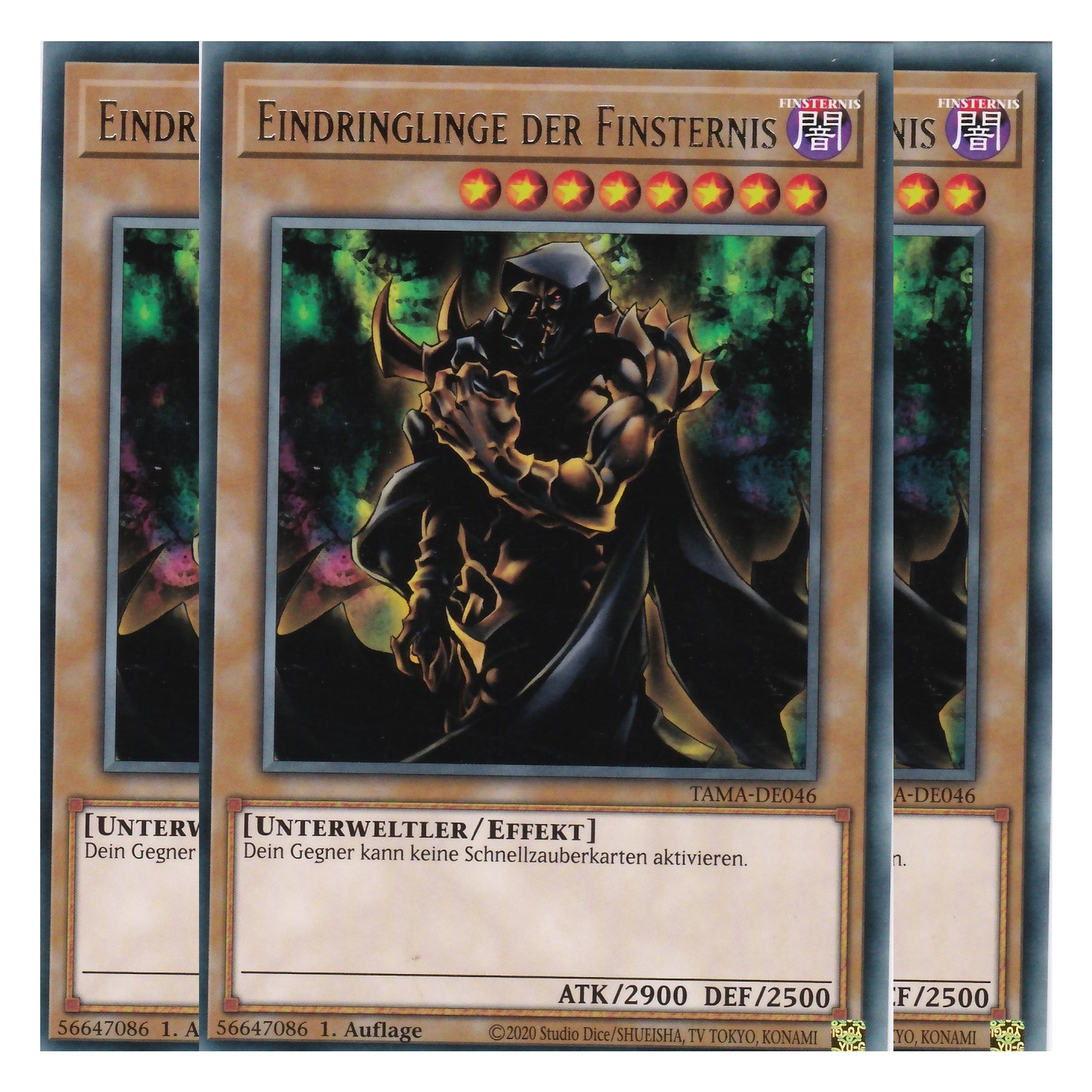 Eindringlinge der Finsternis - TAMA-DE046 - Rare - 1. Auflage - Deutsch - Tactical Masters - Yu-Gi-Oh! - Playset (3 Kopien)