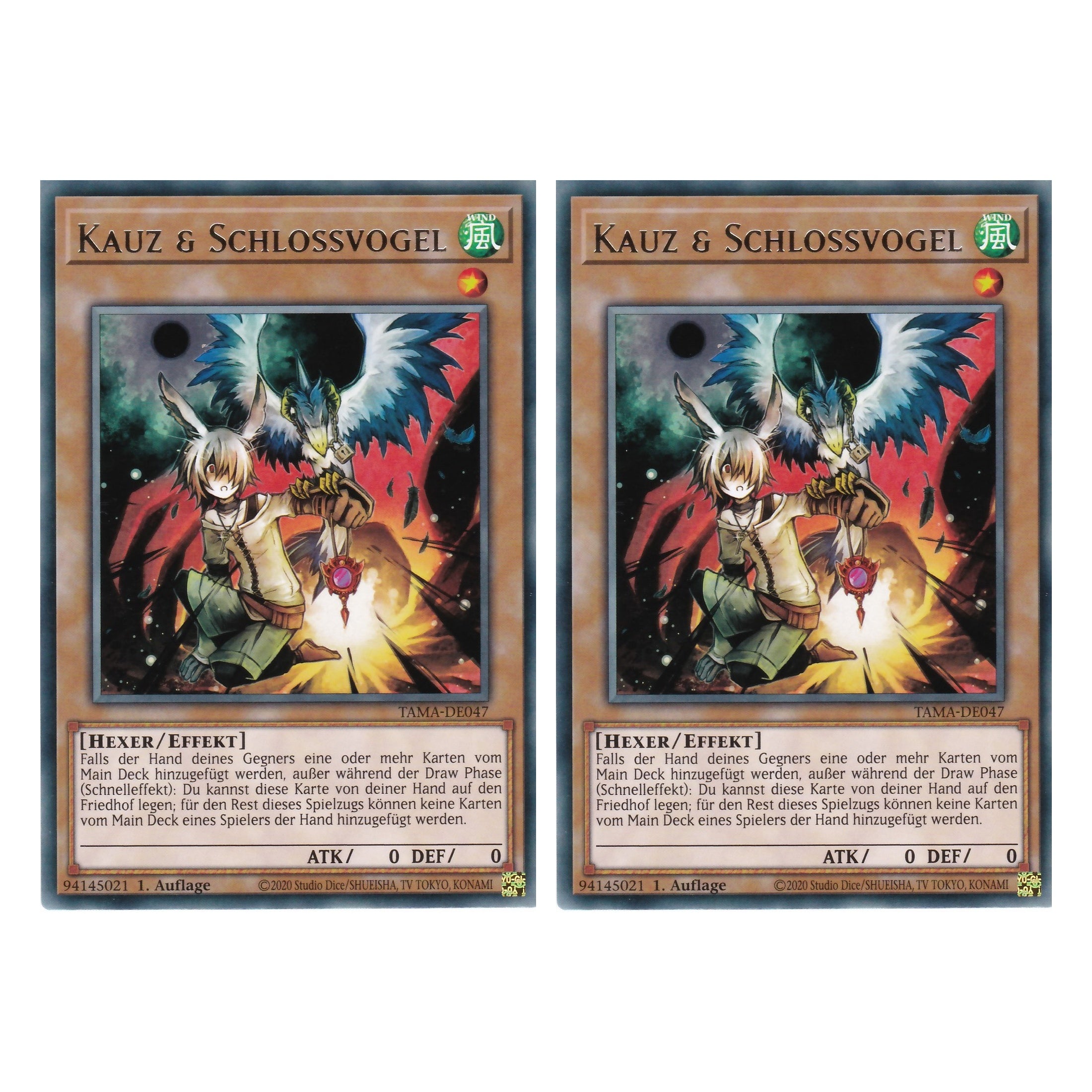 Kauz & Schlossvogel - TAMA-DE047 - Rare - 1. Auflage - Deutsch - Tactical Masters - Yu-Gi-Oh! - Duo Set (2 Stück)