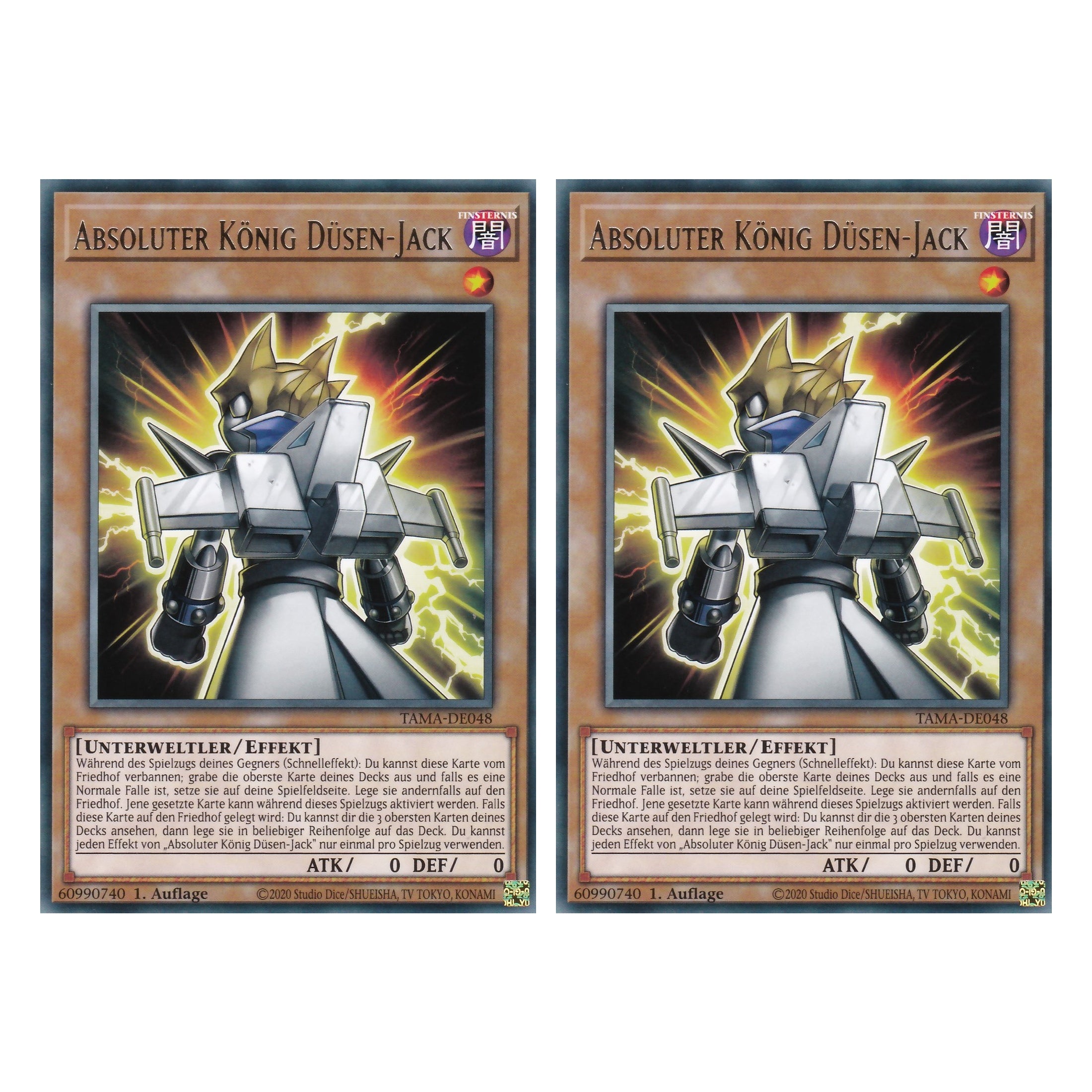Absoluter König Düsen-Jack - TAMA-DE048 - Rare - 1. Auflage - Deutsch - Tactical Masters - Yu-Gi-Oh! - Duo Set (2 Stück)