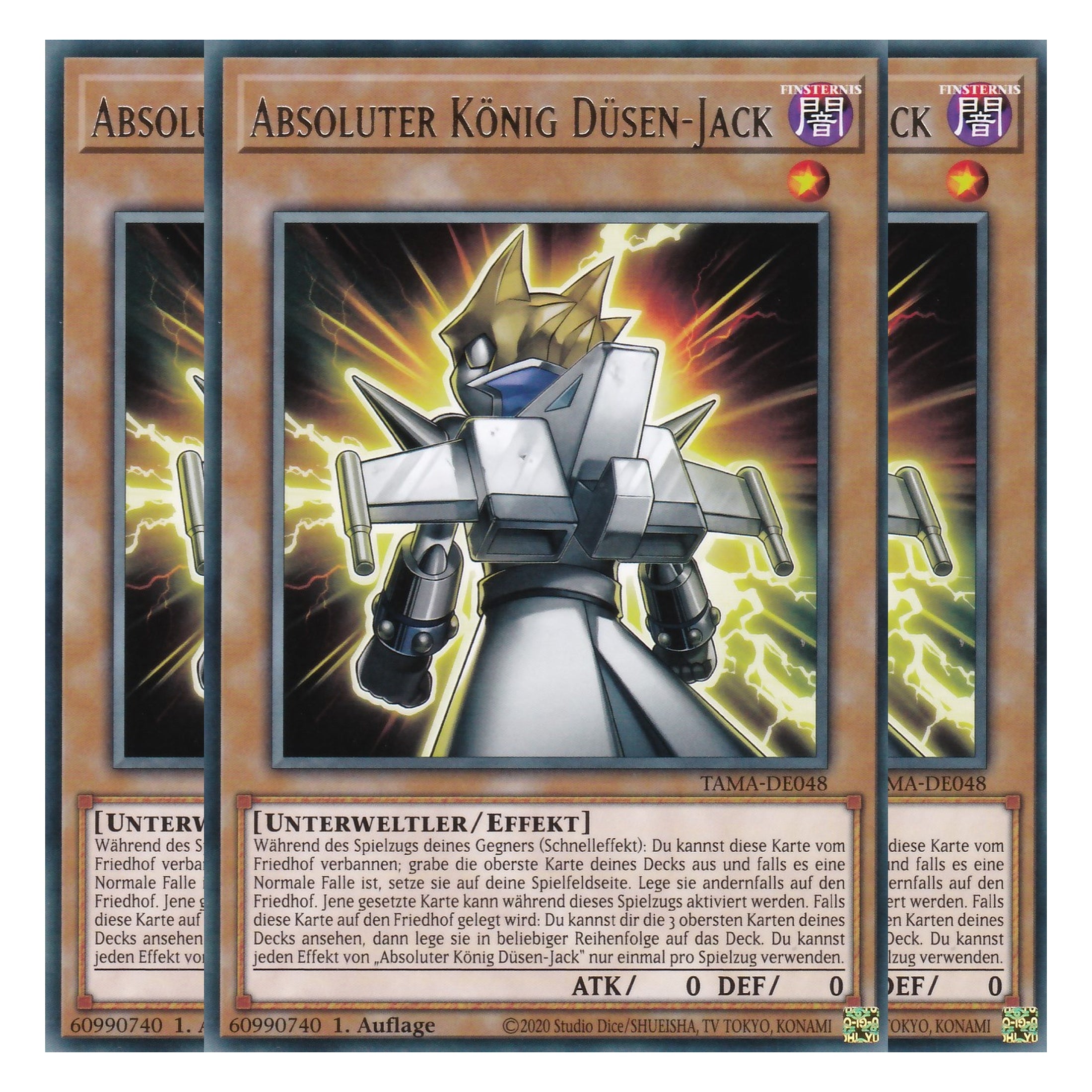 Absoluter König Düsen-Jack - TAMA-DE048 - Rare - 1. Auflage - Deutsch - Tactical Masters - Yu-Gi-Oh! - Playset (3 Kopien)
