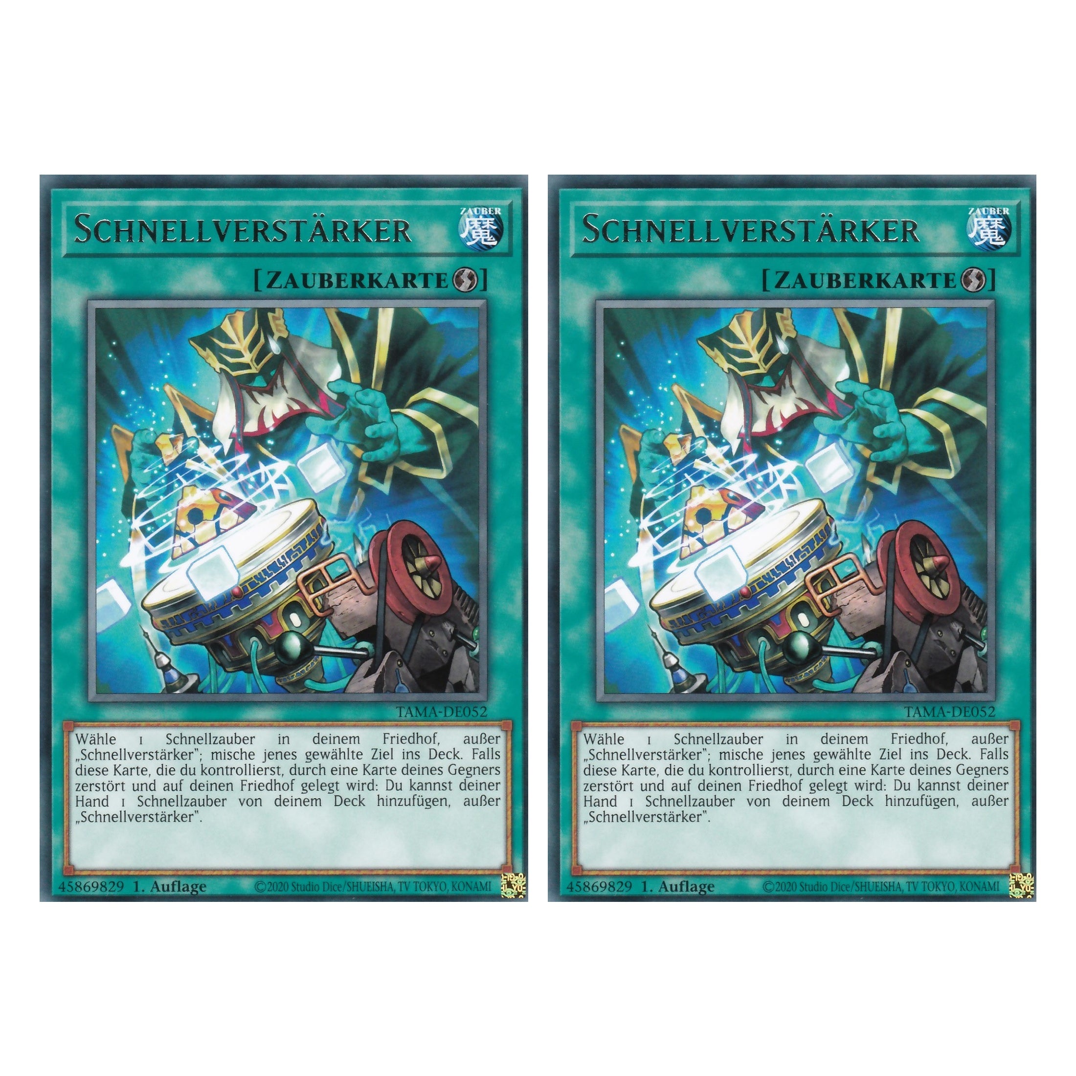 Schnellverstärker - TAMA-DE052 - Rare - 1. Auflage - Deutsch - Tactical Masters - Yu-Gi-Oh! - Duo Set (2 Stück)