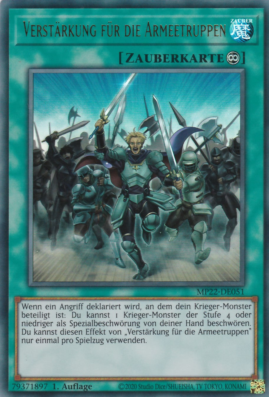 Verstärkung für die Armeetruppen - MP22-DE051 - Ultra Rare - Deutsch - 1. Auflage - 2022 Tin of the Pharaoh's Gods