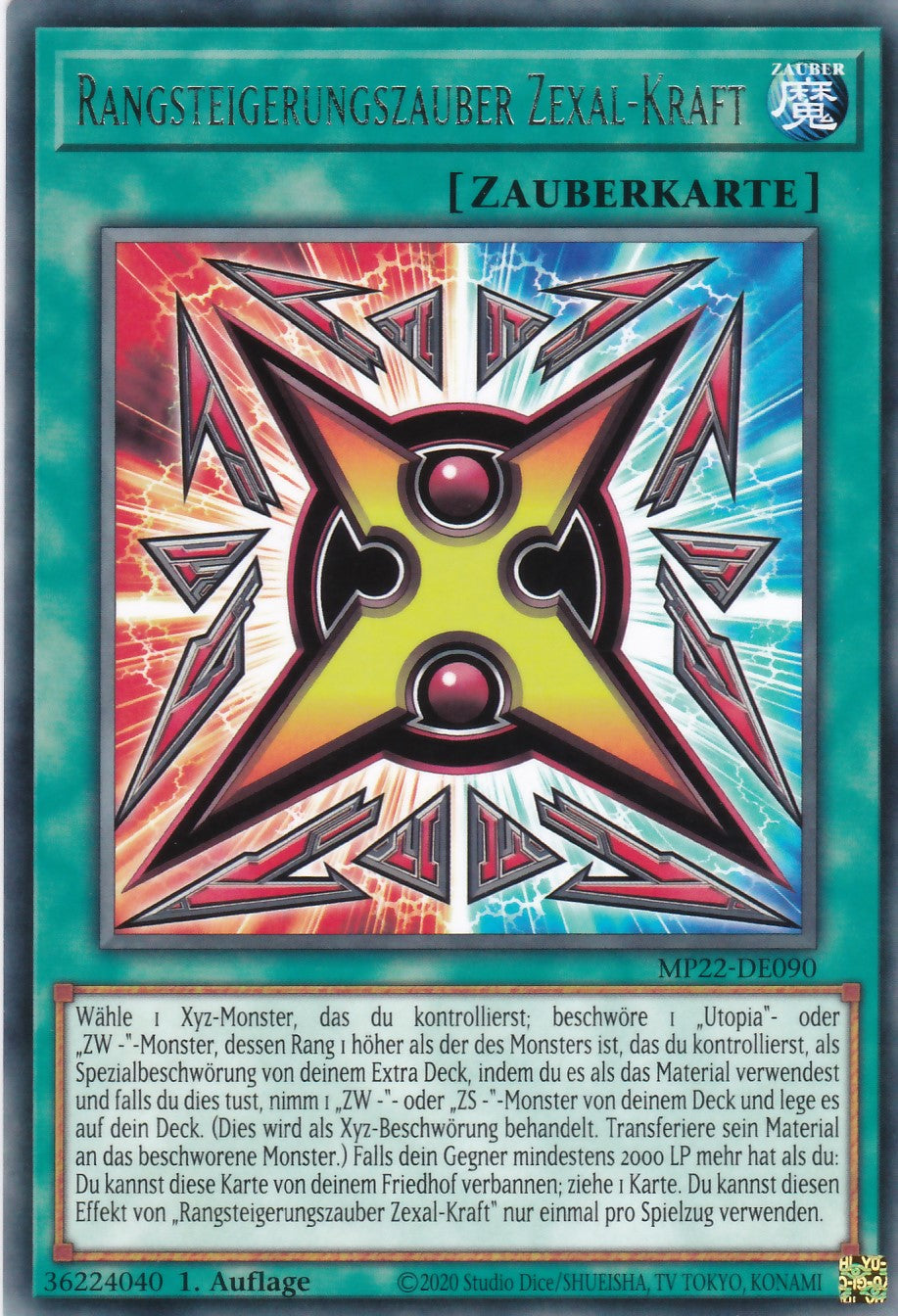 Rangsteigerungszauber Zexal-Kraft - MP22-DE090 - Rare - Deutsch - 1. Auflage - 2022 Tin of the Pharaoh's Gods