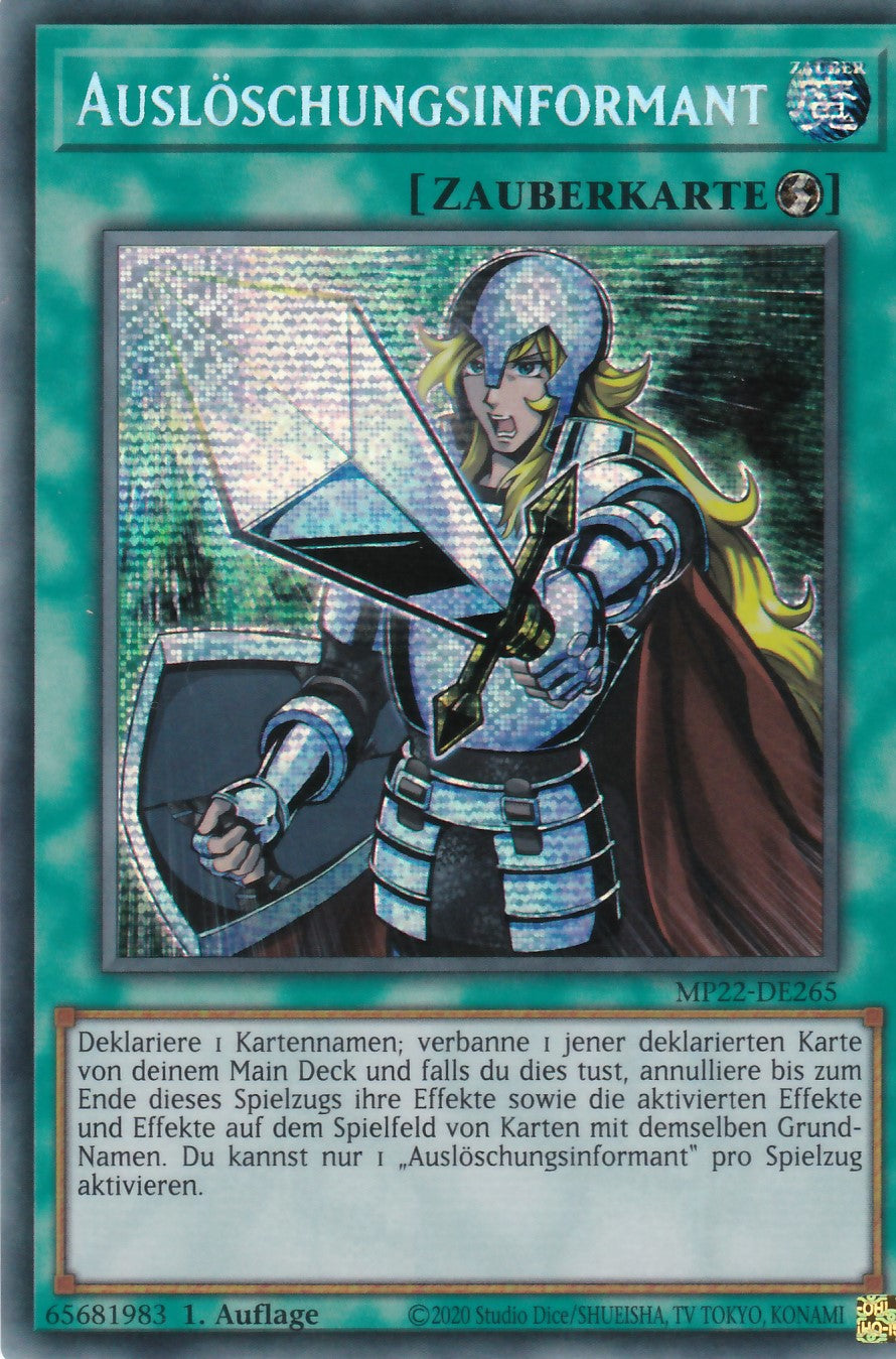 Auslöschungsinformant - MP22-DE265 - Secret Rare - Deutsch - 1. Auflage - 2022 Tin of the Pharaoh's Gods