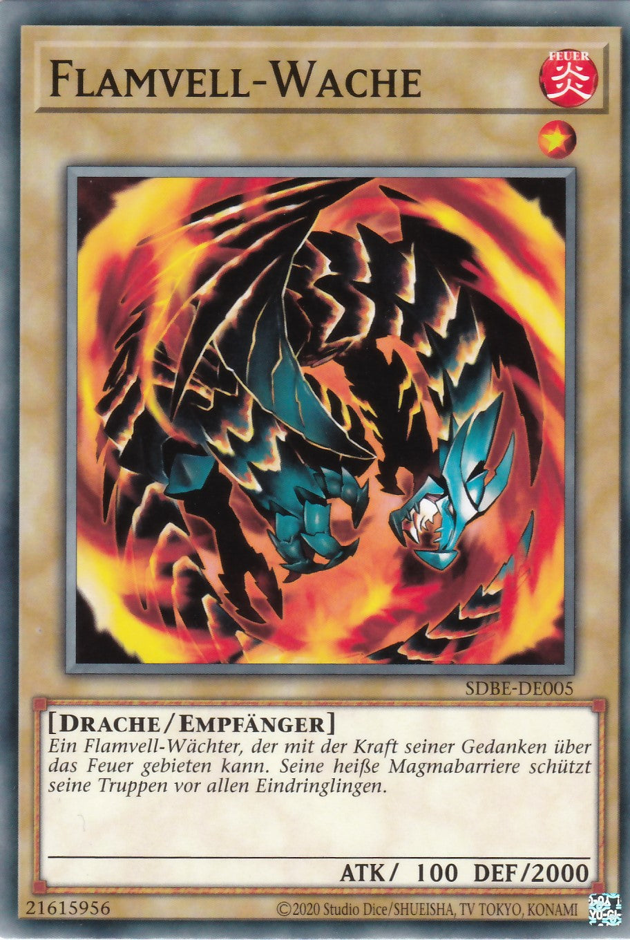 SDBE-DE005 - Flamvell-Wache - Common - 2. Auflage - Deutsch - Structure Deck Saga of Blue Eyes White