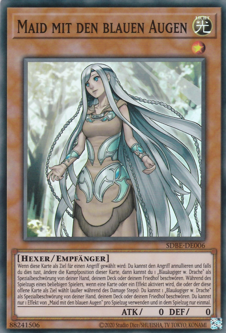 SDBE-DE006 - Jungfrau mit blauen Augen - Super Rare - 2. Auflage - Deutsch - Structure Deck Saga of Blue Eyes White