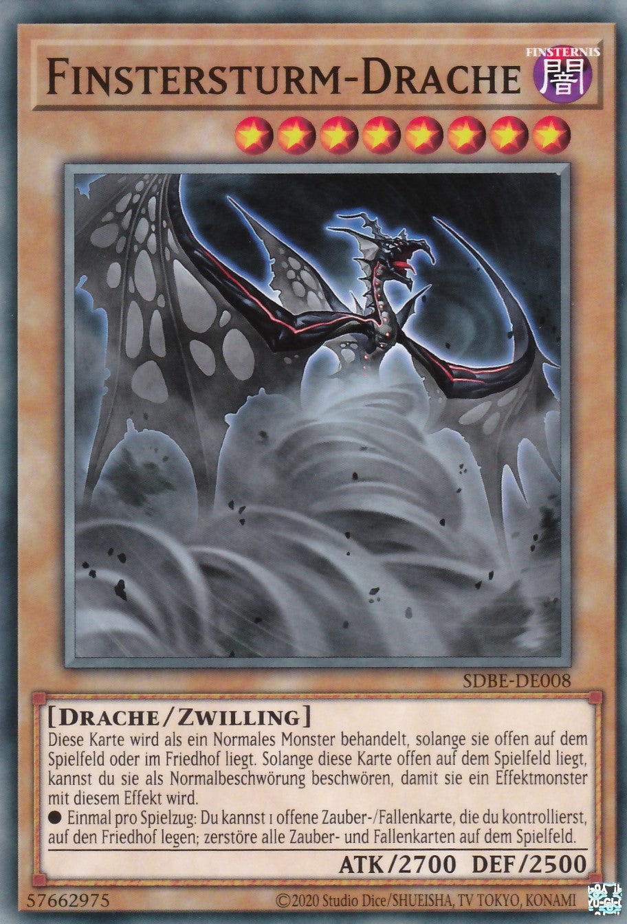 SDBE-DE008 - Finstersturm-Drache - Common - 2. Auflage - Deutsch - Structure Deck Saga of Blue Eyes White