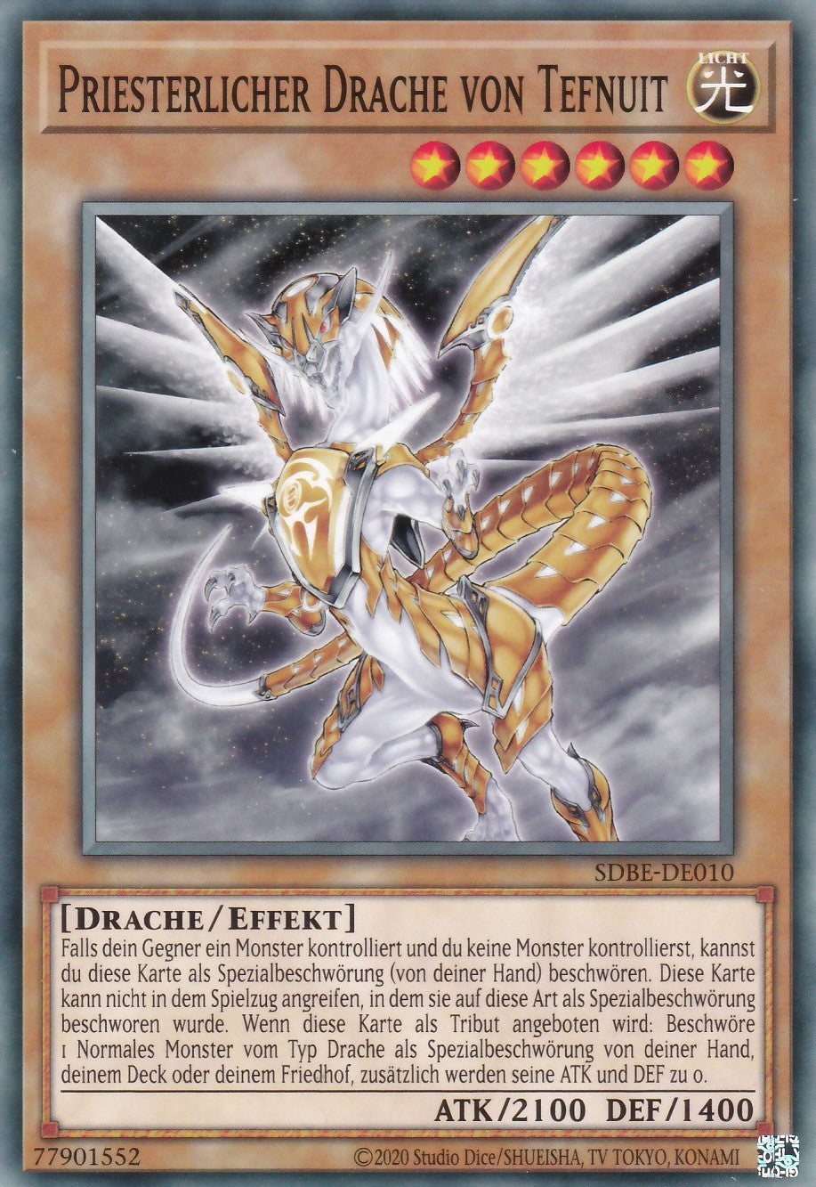 SDBE-DE010 - Priesterlicher Drache von Tefnuit - Common - 2. Auflage - Deutsch - Structure Deck Saga of Blue Eyes White