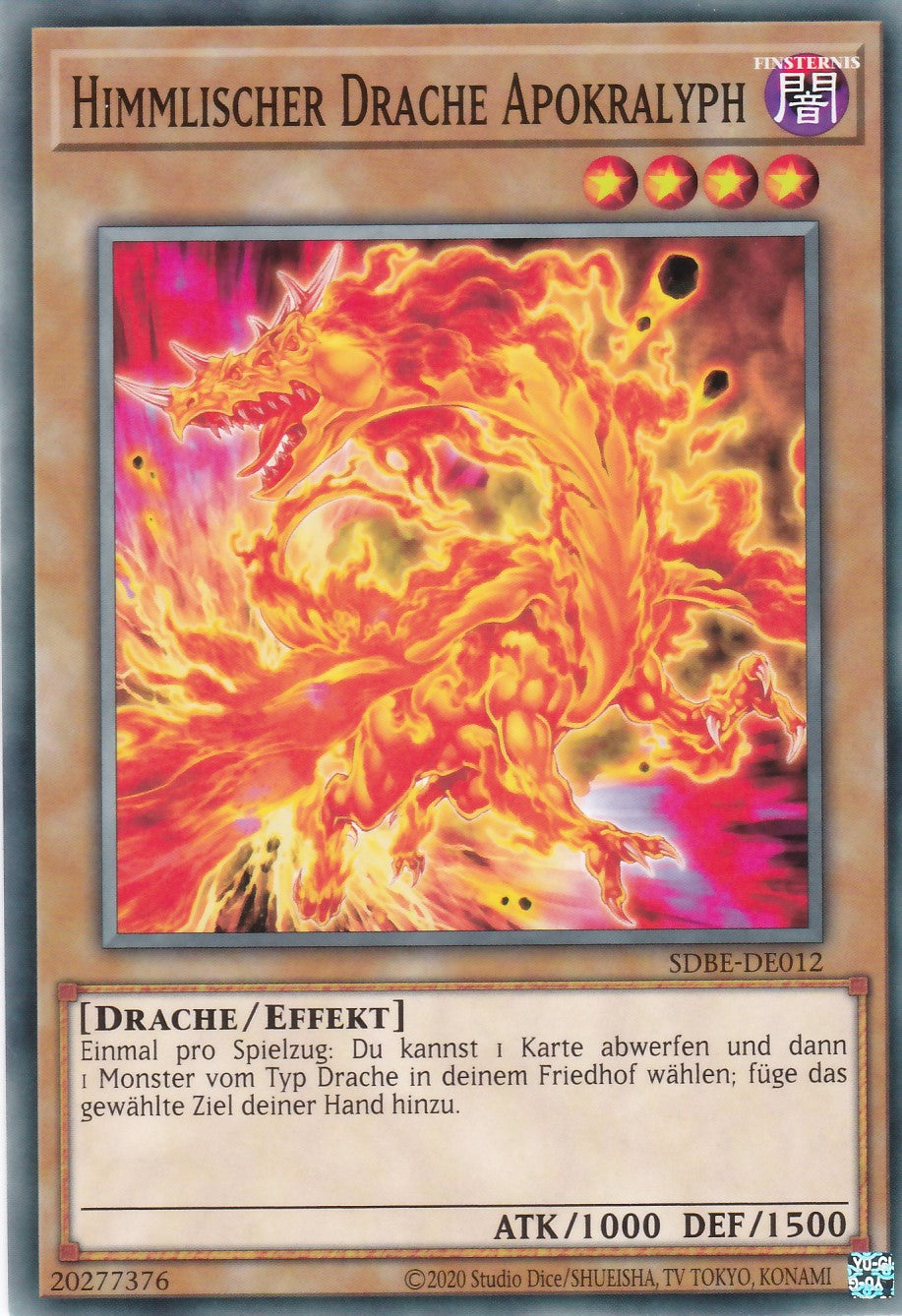 SDBE-DE012 - Himmlischer Drache Apokralyph - Common - 2. Auflage - Deutsch - Structure Deck Saga of Blue Eyes White