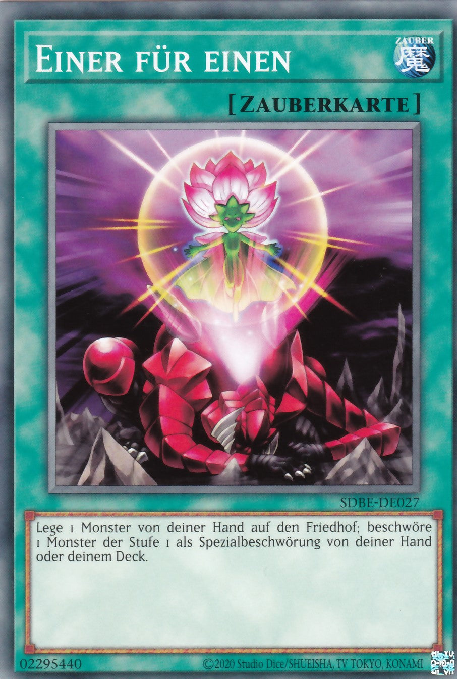 SDBE-DE027 - Einer für einen - Common - 2. Auflage - Deutsch - Structure Deck Saga of Blue Eyes White