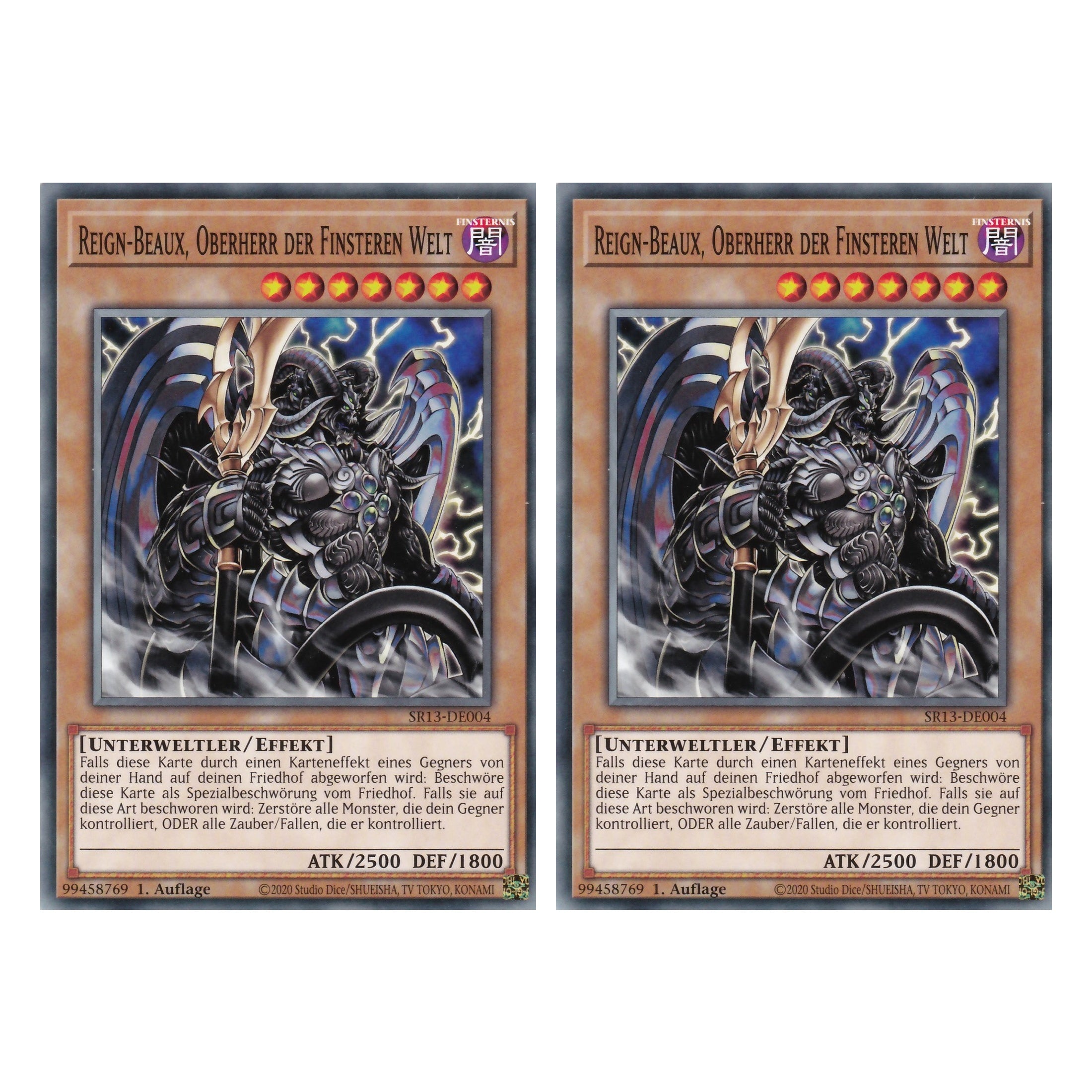 Reign-Beaux, Oberherr der Finsteren Welt - SR13-DE004 - Common - Deutsch - 1. Auflage - Structure Deck: Dark World - Yu-Gi-Oh! - Duo Set (2 Stück)