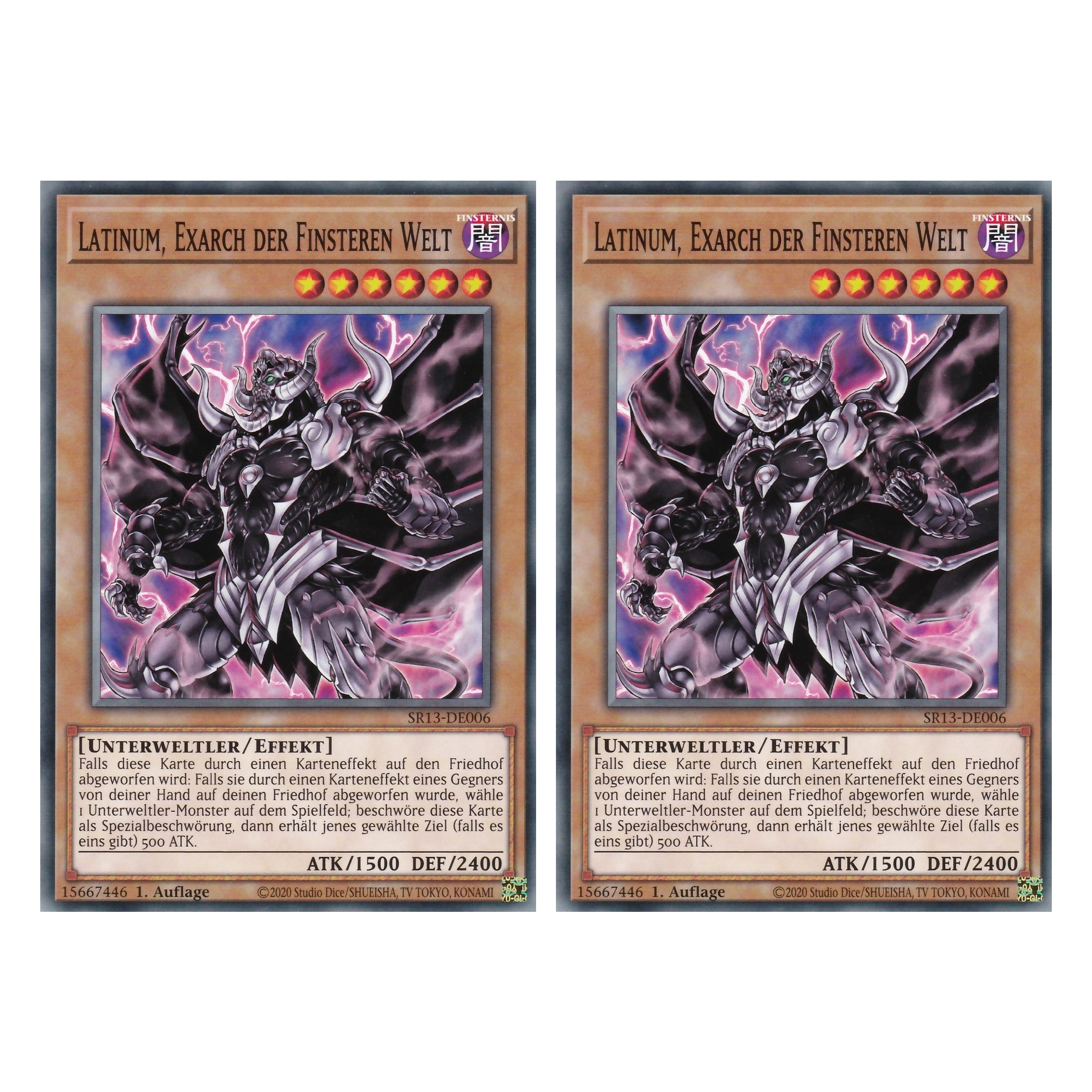 Latinum, Exarch der Finsteren Welt - SR13-DE006 - Common - Deutsch - 1. Auflage - Structure Deck: Dark World - Yu-Gi-Oh! - Duo Set (2 Stück)