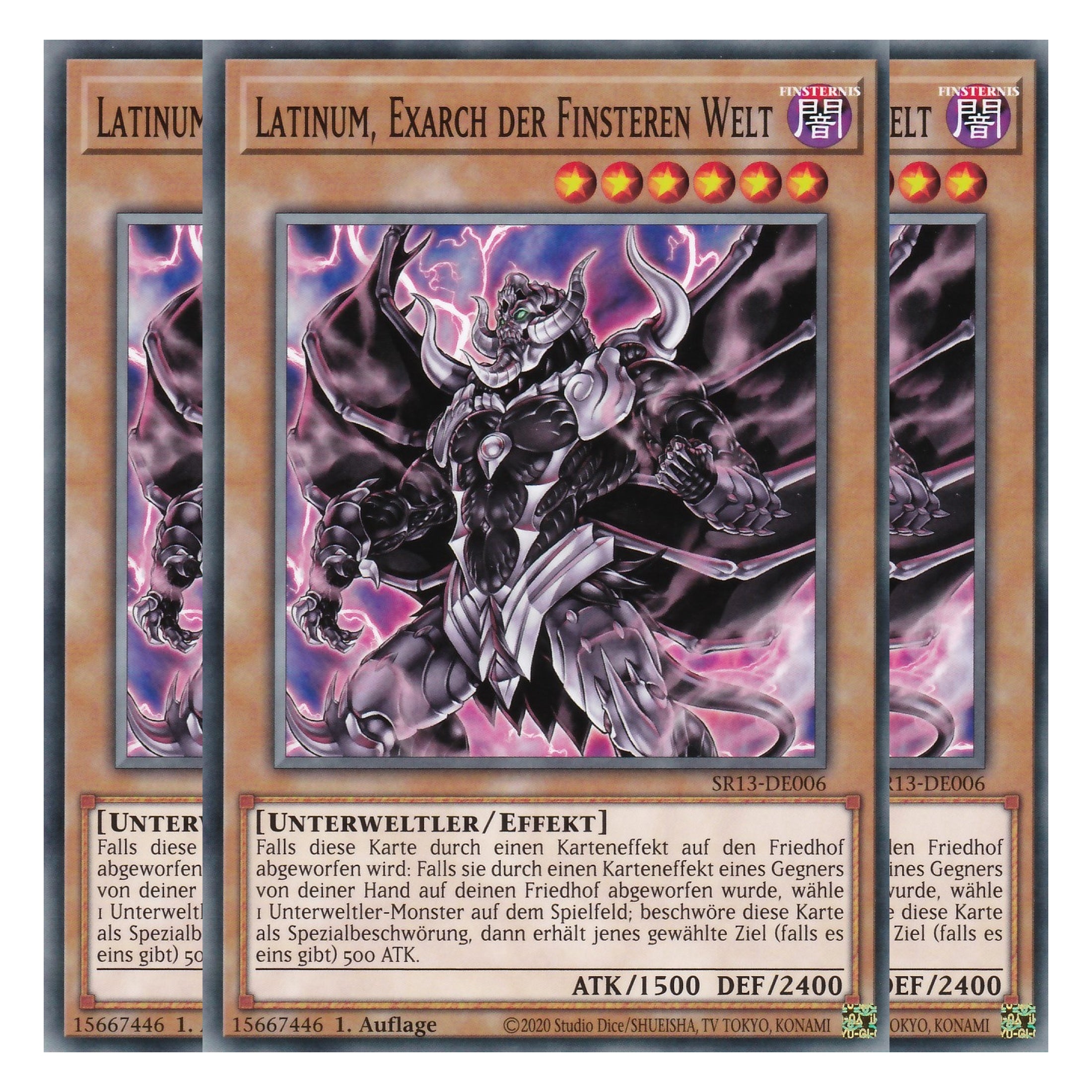 Latinum, Exarch der Finsteren Welt - SR13-DE006 - Common - Deutsch - 1. Auflage - Structure Deck: Dark World - Yu-Gi-Oh! - Playset (3 Kopien)