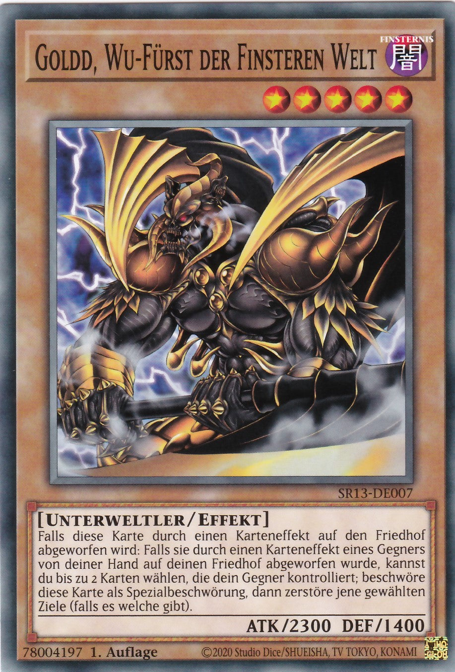 SR13-DE007 - Goldd, Wu-Fürst der Finsteren Welt - Common - 1. Auflage - Deutsch - Structure Deck: Dark World