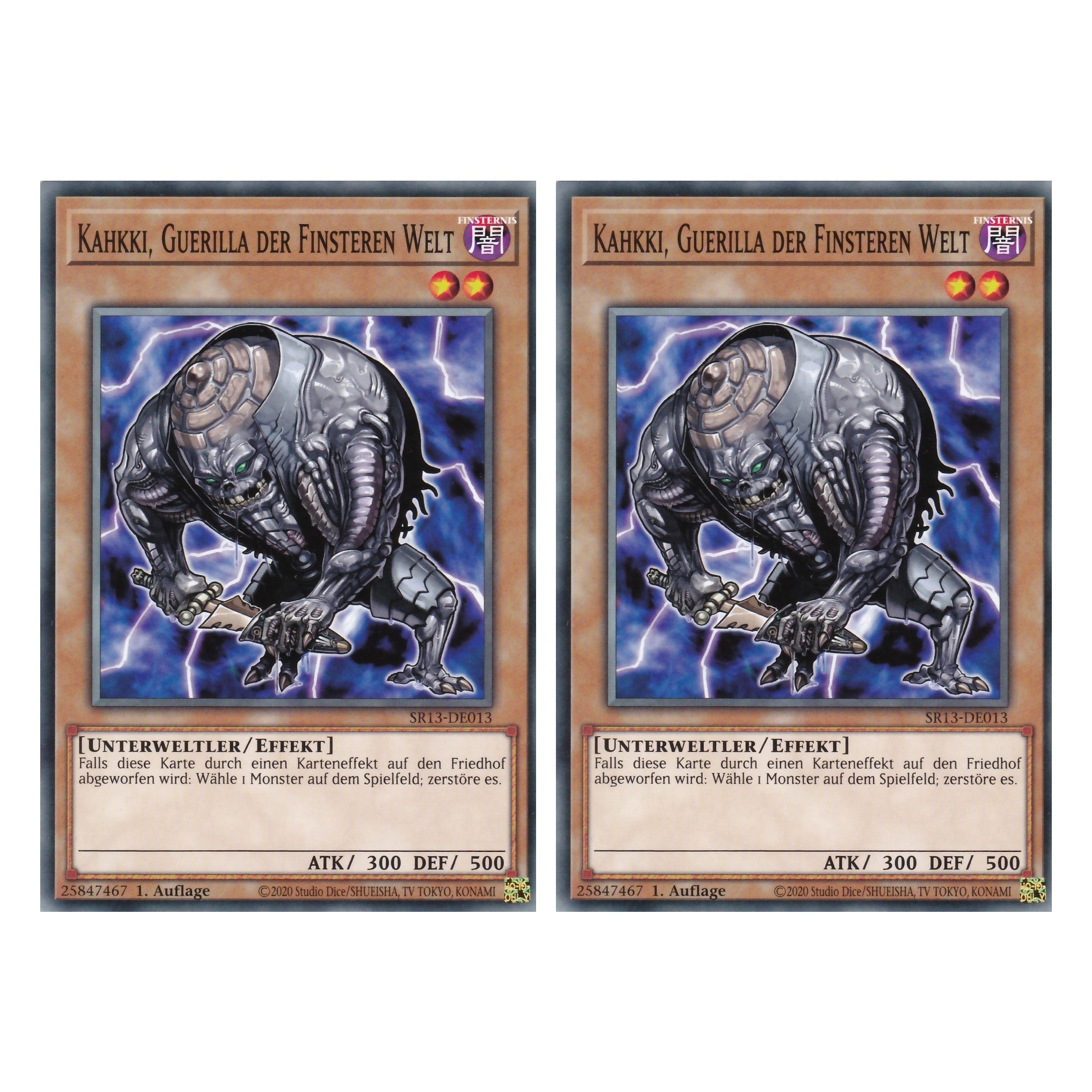 Kahkki, Guerilla der Finsteren Welt - SR13-DE013 - Common - Deutsch - 1. Auflage - Structure Deck: Dark World - Yu-Gi-Oh! - Duo Set (2 Stück)