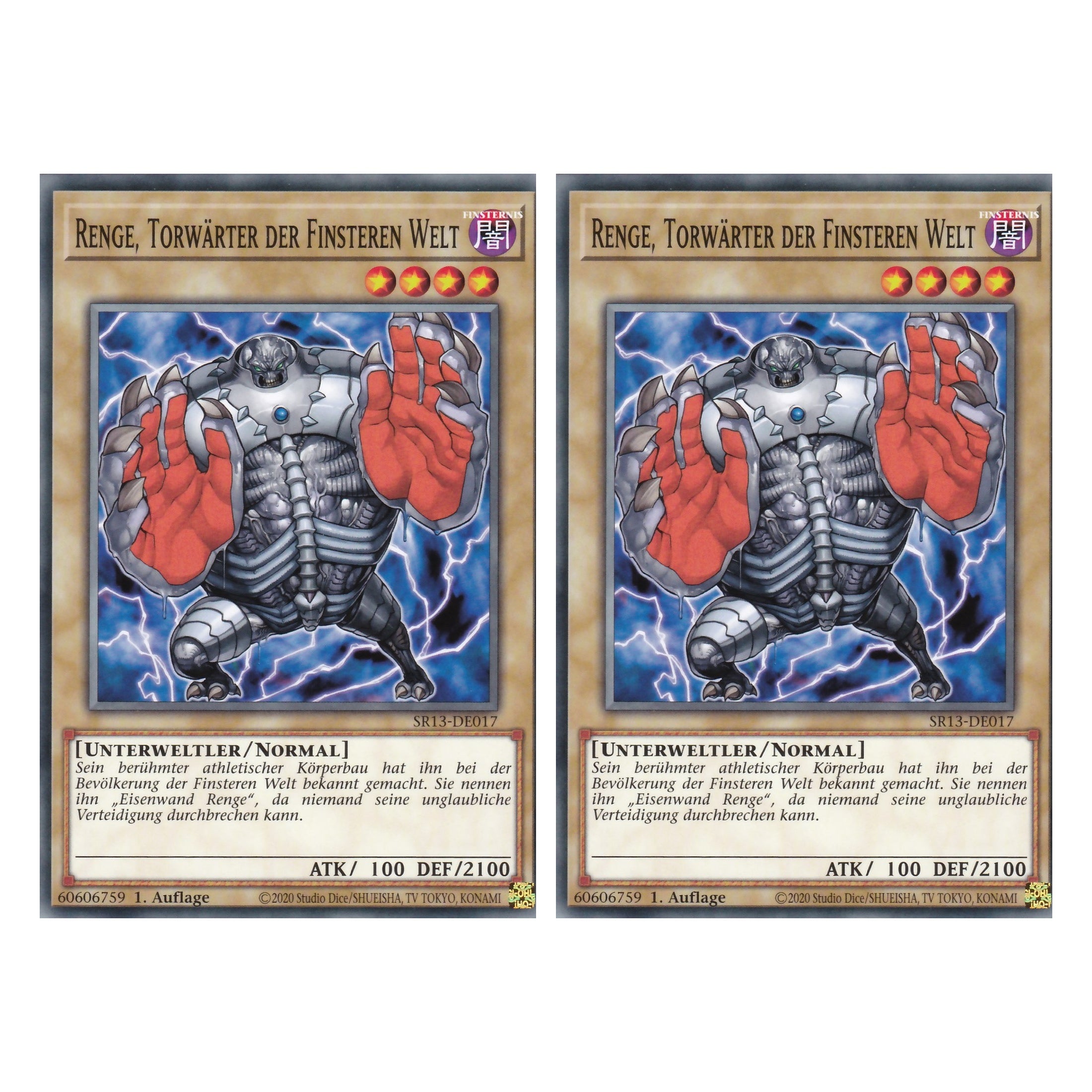 Renge, Torwärter der Finsteren Welt - SR13-DE017 - Common - Deutsch - 1. Auflage - Structure Deck: Dark World - Yu-Gi-Oh! - Duo Set (2 Stück)