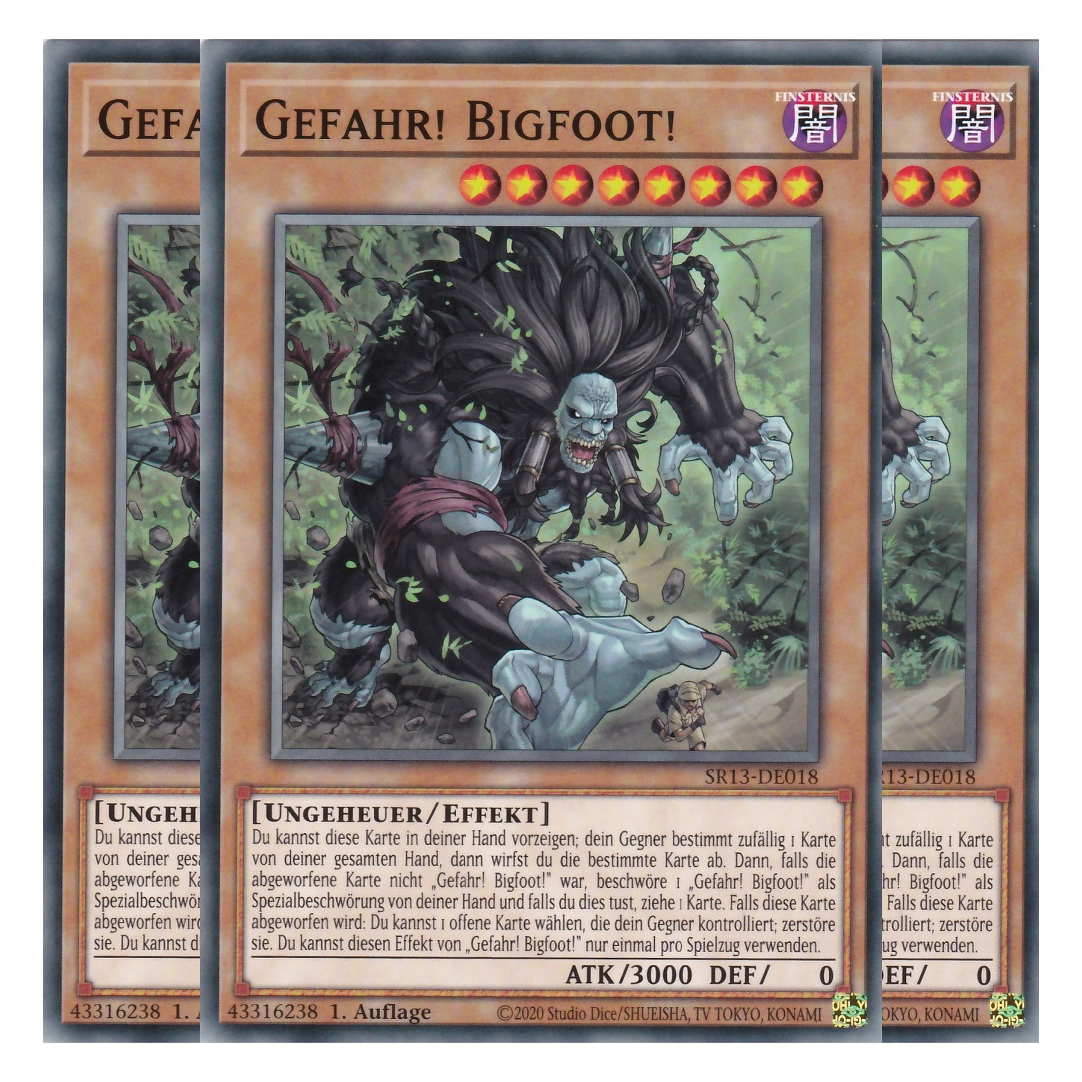 Gefahr! Bigfoot! - SR13-DE018 - Common - Deutsch - 1. Auflage - Structure Deck: Dark World - Yu-Gi-Oh! - Playset (3 Kopien)