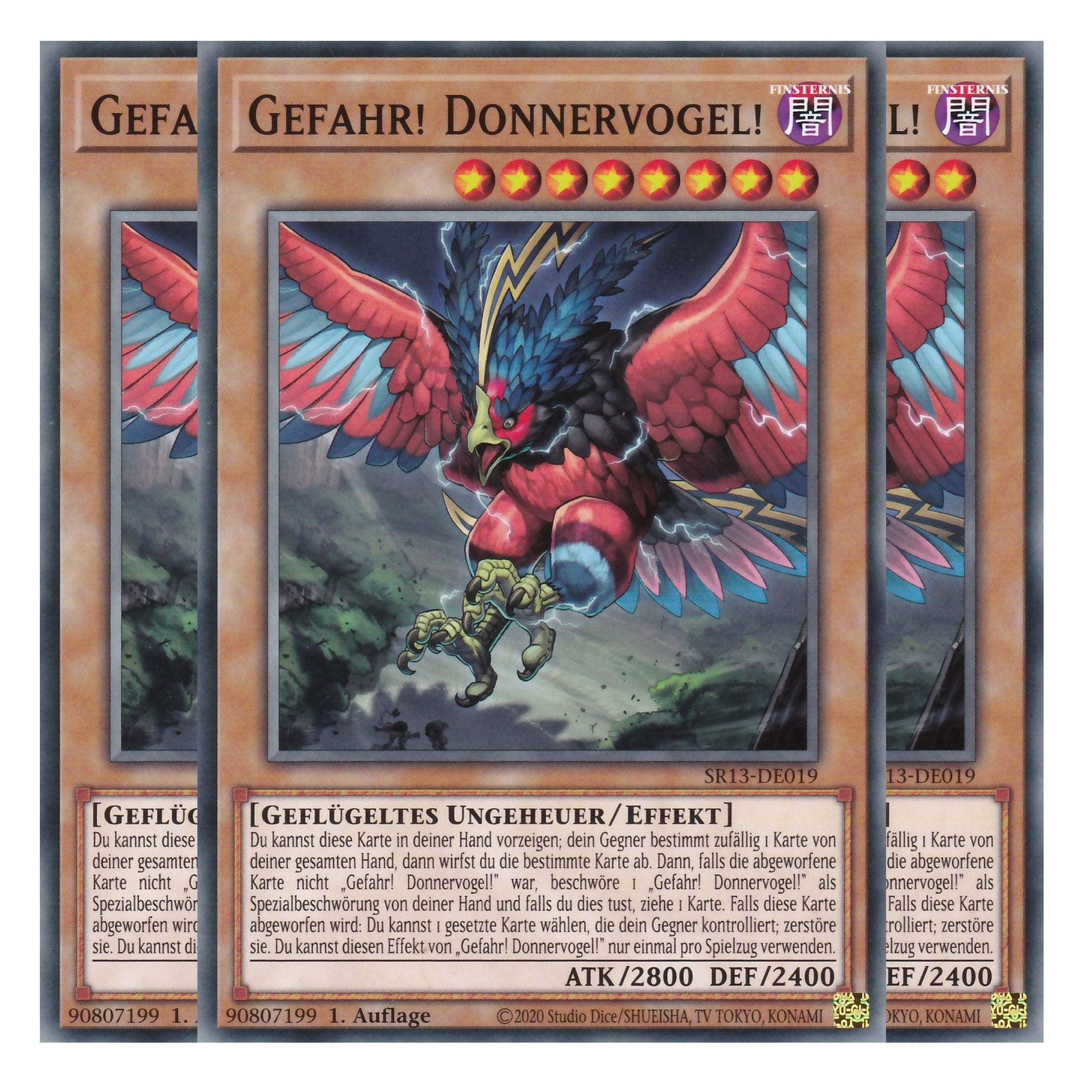 Gefahr! Donnervogel! - SR13-DE019 - Common - Deutsch - 1. Auflage - Structure Deck: Dark World - Yu-Gi-Oh! - Playset (3 Kopien)