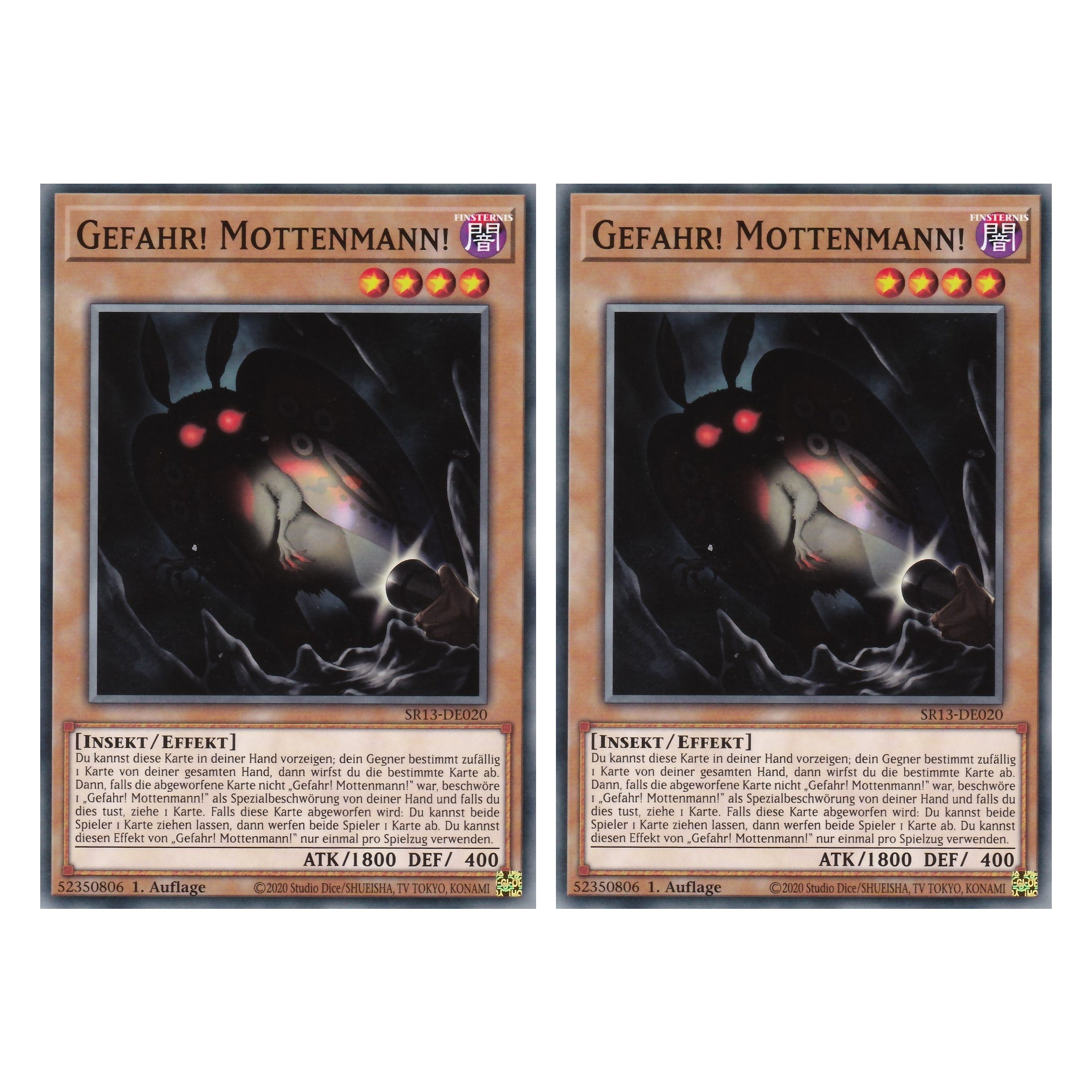 Gefahr! Mottenmann! - SR13-DE020 - Common - Deutsch - 1. Auflage - Structure Deck: Dark World - Yu-Gi-Oh! - Duo Set (2 Stück)