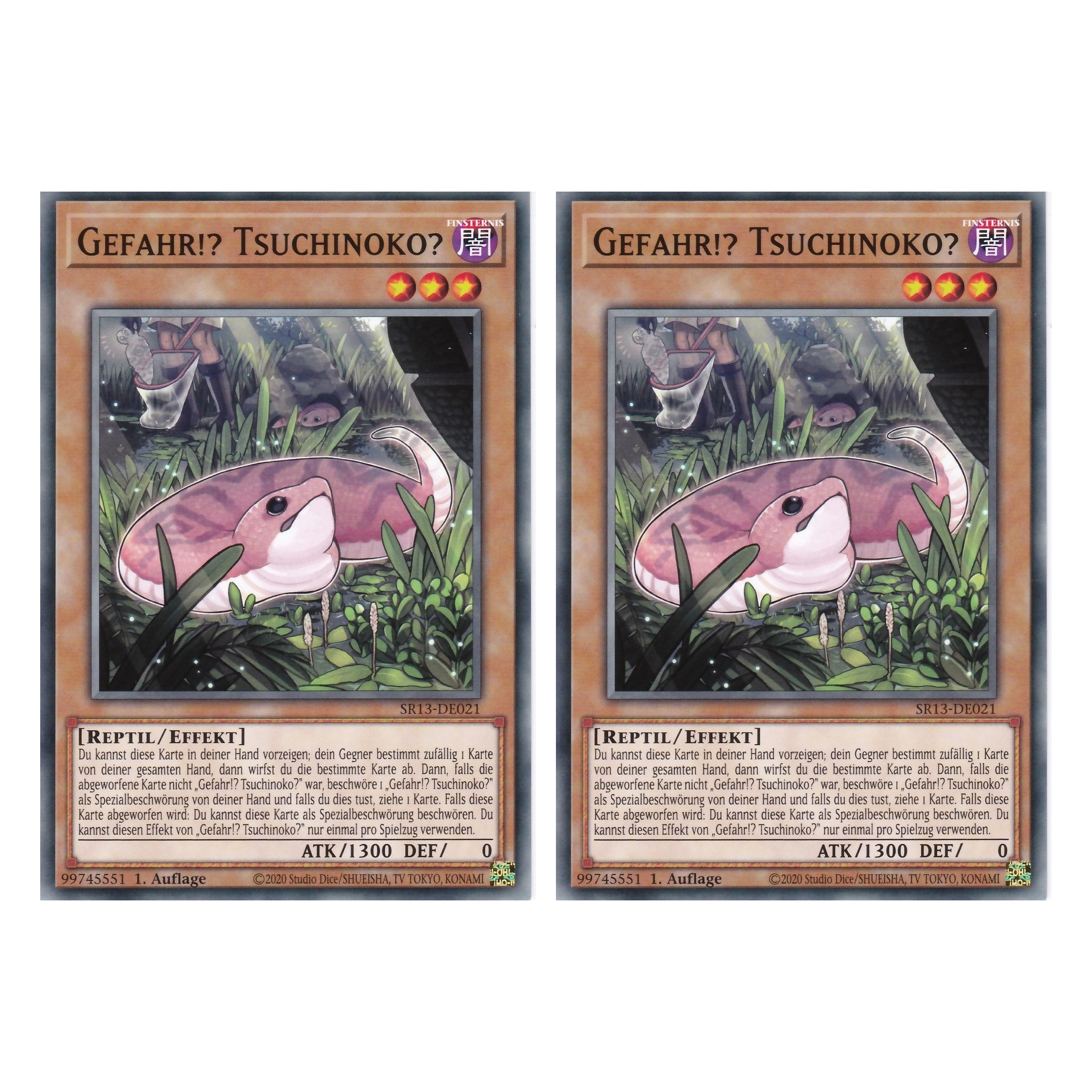 Gefahr!? Tsuchinoko? - SR13-DE021 - Common - Deutsch - 1. Auflage - Structure Deck: Dark World - Yu-Gi-Oh! - Duo Set (2 Stück)