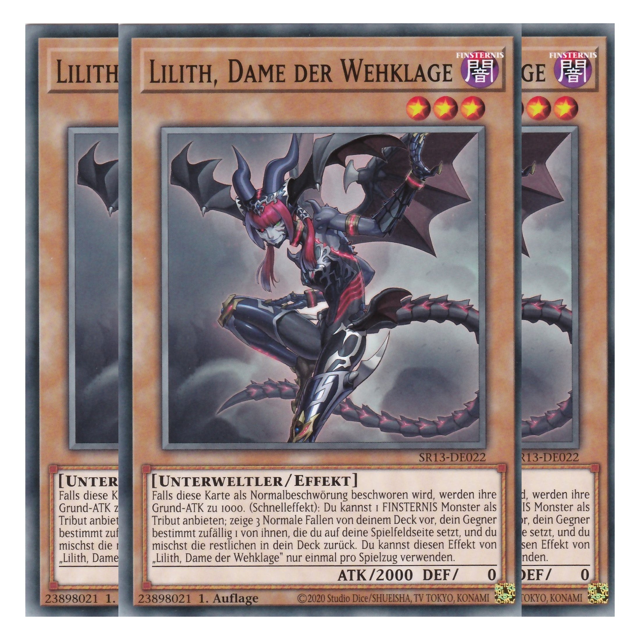 Lilith, Dame der Wehklage - SR13-DE022 - Common - Deutsch - 1. Auflage - Structure Deck: Dark World - Yu-Gi-Oh! - Playset (3 Kopien)