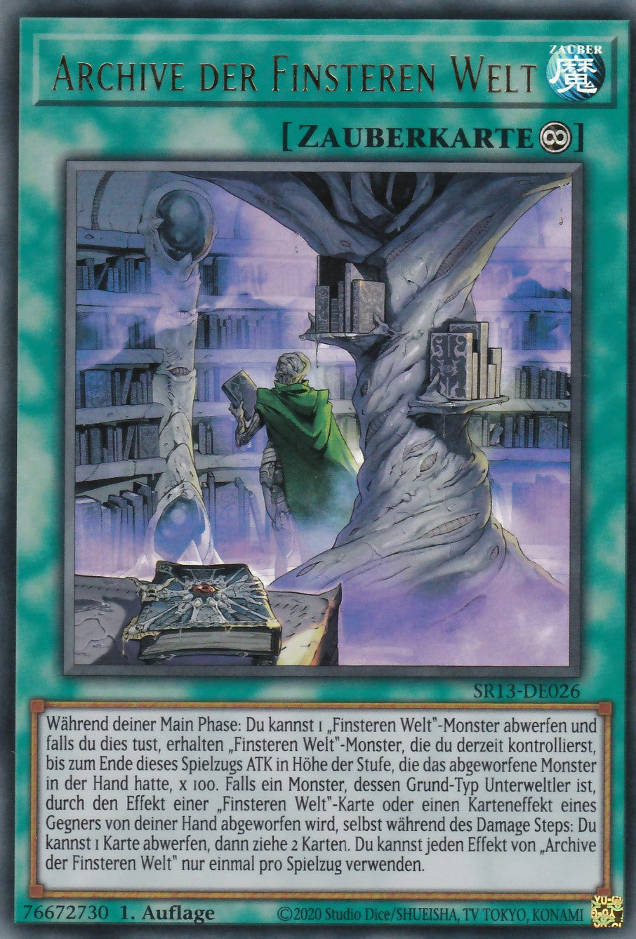 SR13-DE026 - Archive der Finsteren Welt - Ultra Rare - 1. Auflage - Deutsch - Structure Deck: Dark World