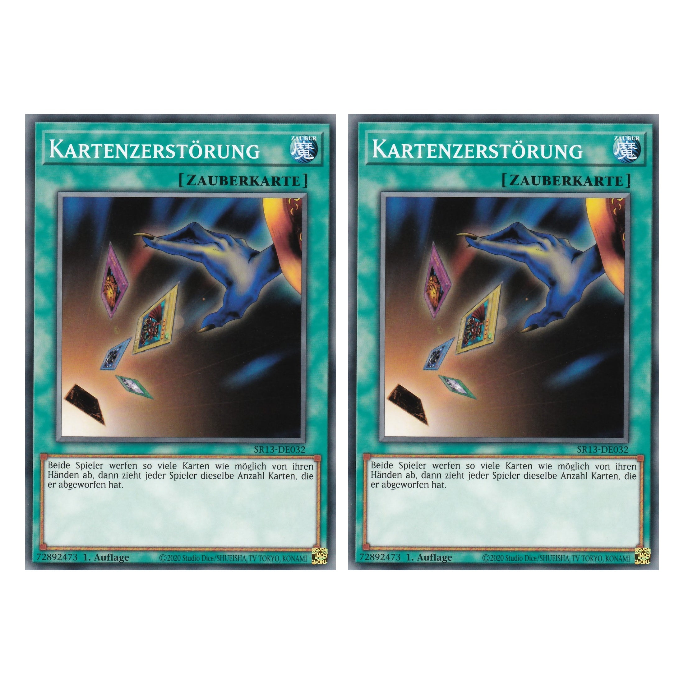 Kartenzerstörung - SR13-DE032 - Common - Deutsch - 1. Auflage - Structure Deck: Dark World - Yu-Gi-Oh! - Duo Set (2 Stück)