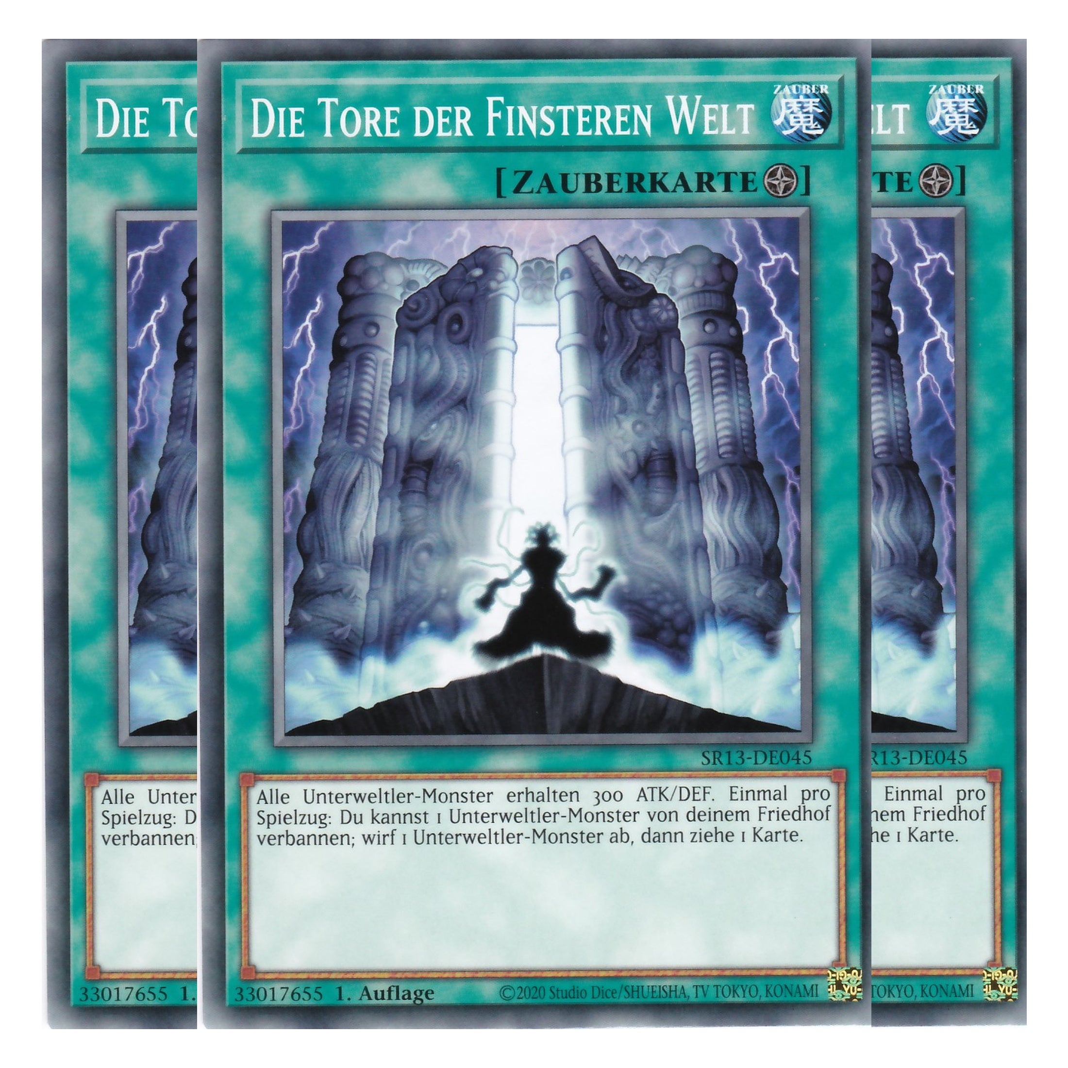 Die Tore der Finsteren Welt - SR13-DE045 - Common - Deutsch - 1. Auflage - Structure Deck: Dark World - Yu-Gi-Oh! - Playset (3 Kopien)