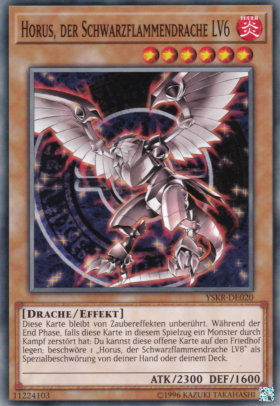 YSKR-DE020 - Horus, der Schwarzflammendrache LV6 - Common - 2. Auflage - Deutsch - Starter Deck: Kaiba Reloaded