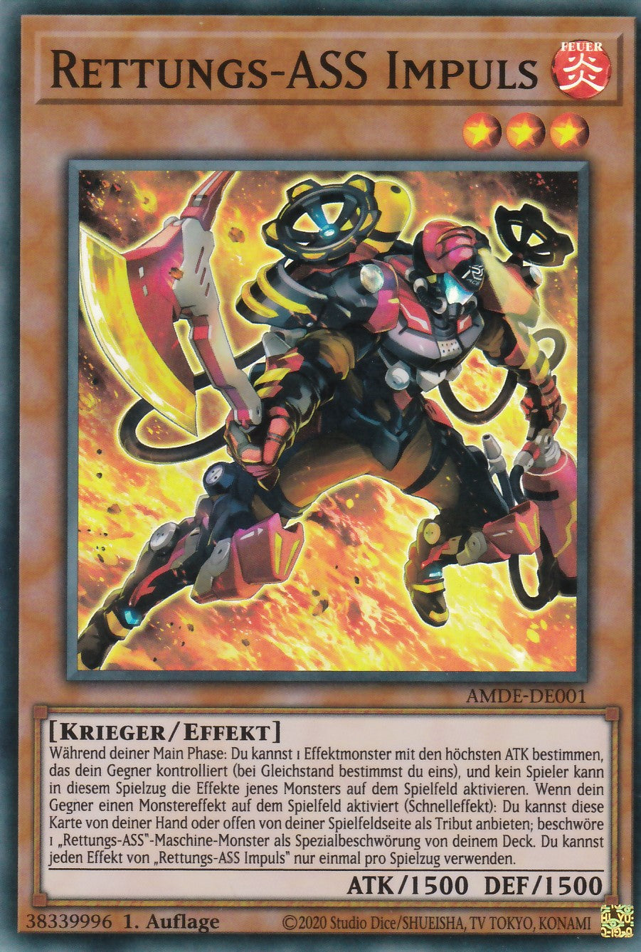 Rettungs-ASS Impuls - AMDE-DE001 - Super Rare - Deutsch - 1. Auflage - Amazing Defenders