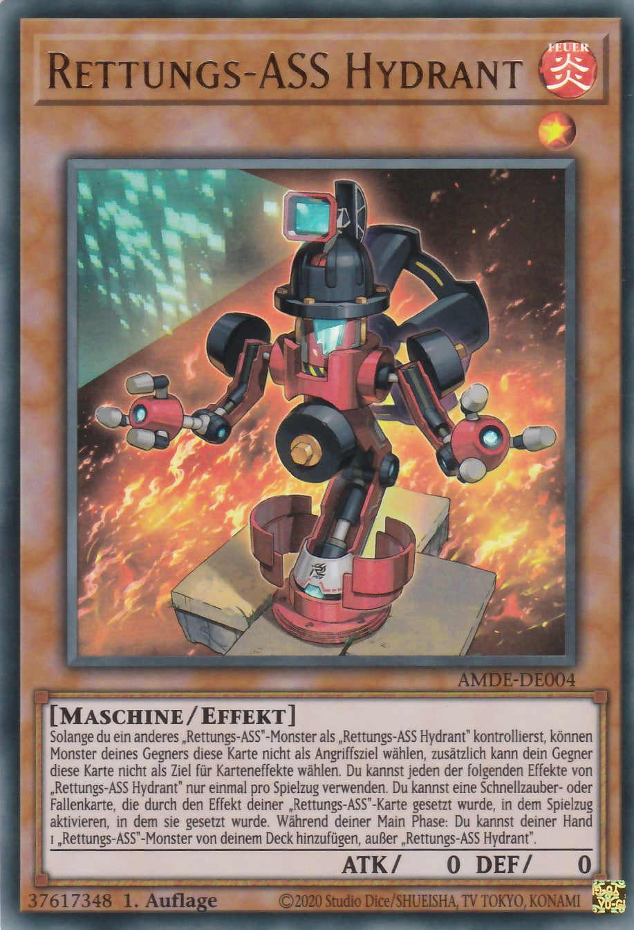 Rettungs-ASS Hydrant - AMDE-DE004 - Ultra Rare - Deutsch - 1. Auflage - Amazing Defenders
