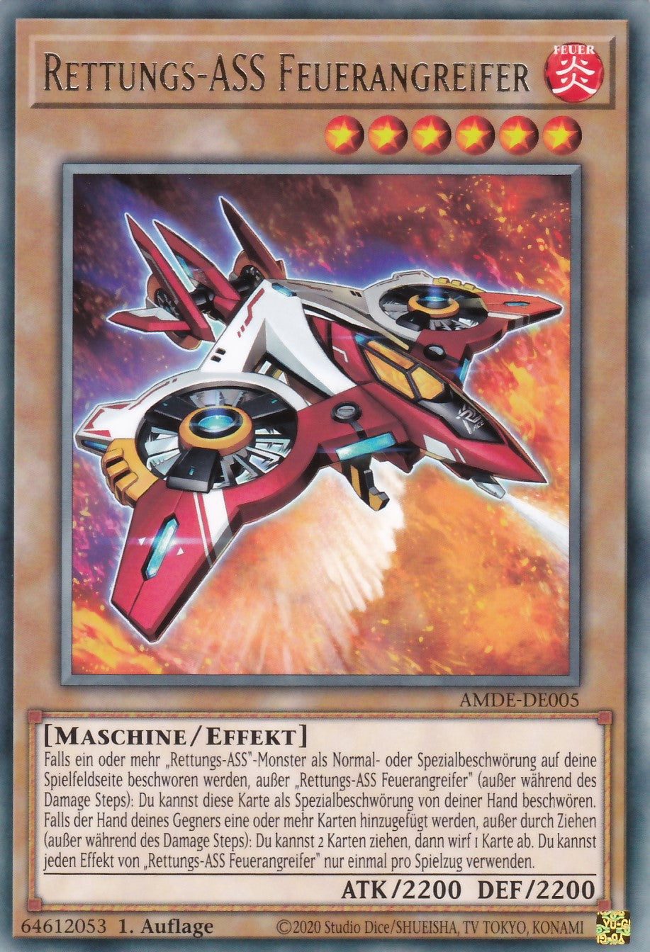 Rettungs-ASS Feuerangreifer - AMDE-DE005 - Rare - Deutsch - 1. Auflage - Amazing Defenders