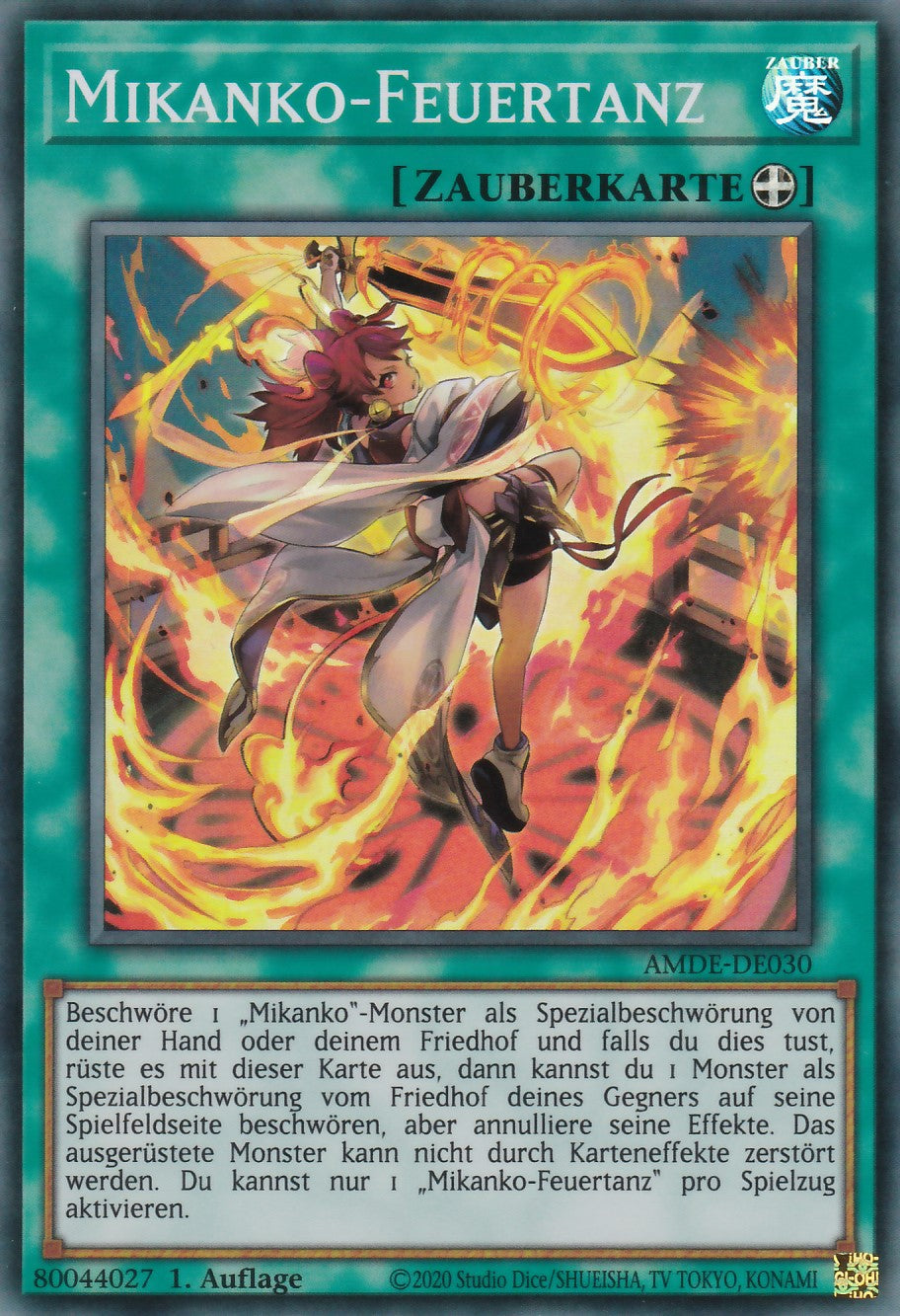 Mikanko-Feuertanz - AMDE-DE030 - Super Rare - Deutsch - 1. Auflage - Amazing Defenders