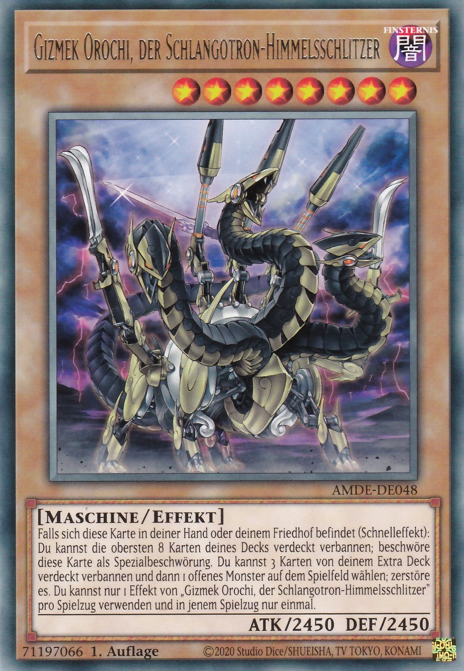 Gizmek Orochi, der Schlangotron-Himmelsschlitzer - AMDE-DE048 - Rare - Deutsch - 1. Auflage - Amazing Defenders