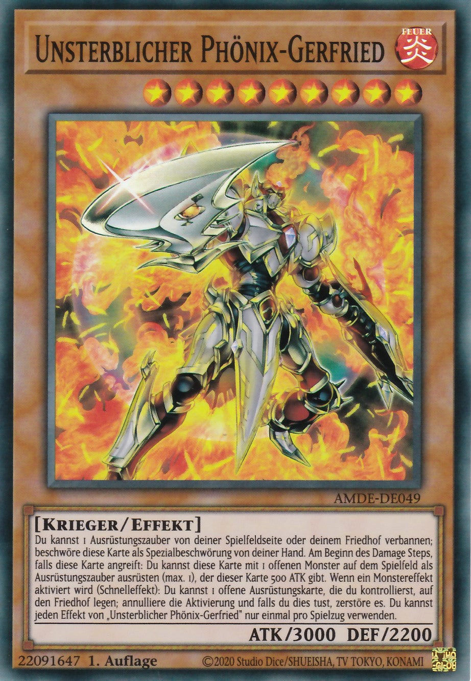 Unsterblicher Phönix-Gerfried - AMDE-DE049 - Super Rare - Deutsch - 1. Auflage - Amazing Defenders