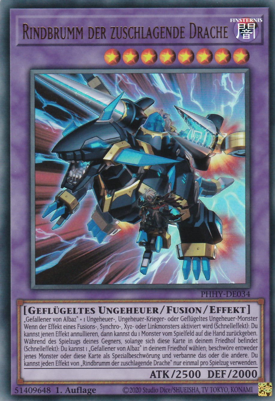 Rindbrumm der zuschlagende Drache - PHHY-DE034 - Ultra Rare - Deutsch - 1. Auflage - Photon Hypernova