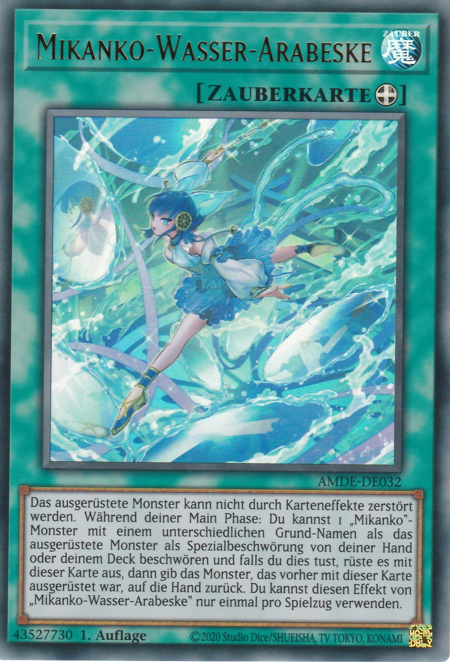Mikanko-Wasser-Arabeske - AMDE-DE032 - Ultra Rare - Deutsch - 1. Auflage - Amazing Defenders