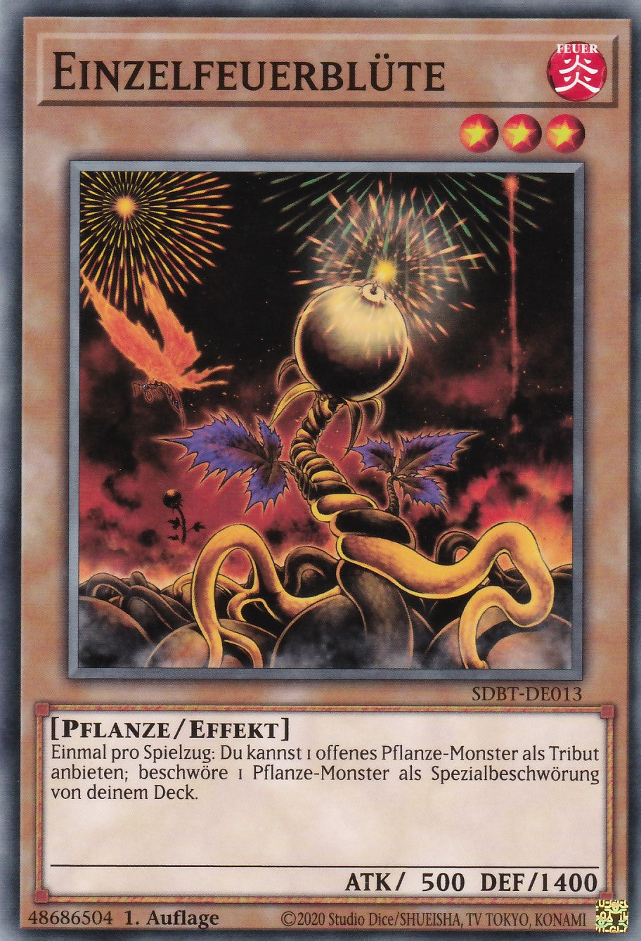 Einzelfeuerblüte - SDBT-DE013 - Common - Deutsch - 1. Auflage - Structure Deck: Beware of Traptrix