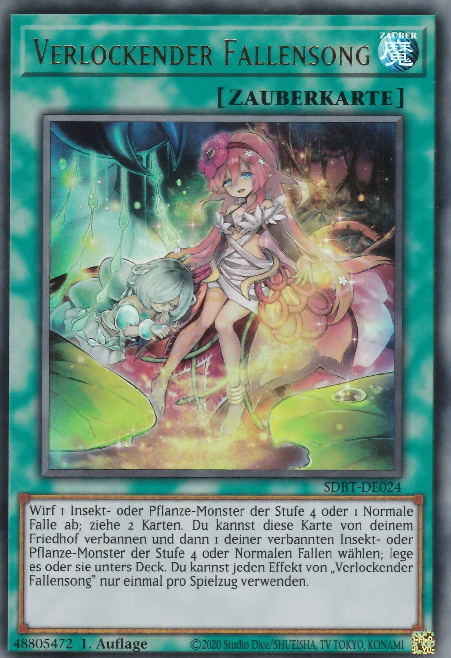 Verlockender Fallensong - SDBT-DE024 - Ultra Rare - Deutsch - 1. Auflage - Structure Deck: Beware of Traptrix