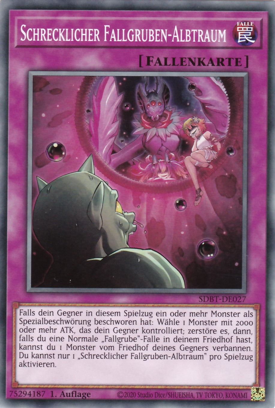 Terrifying Trap Hole Nightmare - SDBT-DE027 - Common - Deutsch - 1. Auflage - Structure Deck: Beware of Traptrix