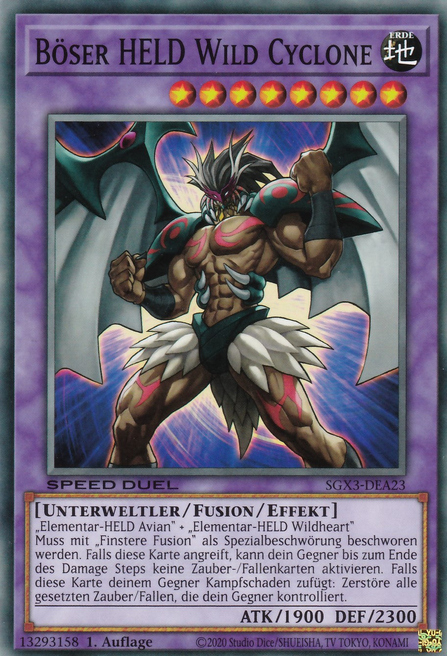 Böser HELD Wild Cyclone - SGX3-DEA23 - Common - 1. Auflage - Deutsch - Speed Duel GX: Duelists of Shadows