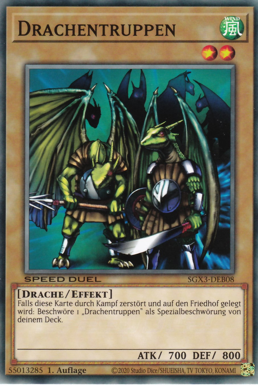 Drachentruppen - SGX3-DEB08 - Common - 1. Auflage - Deutsch - Speed Duel GX: Duelists of Shadows