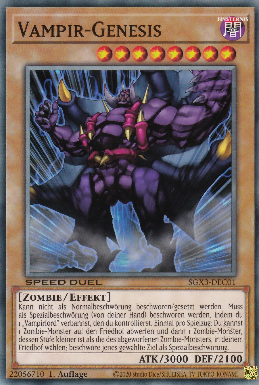 Vampir-Genesis - SGX3-DEC01 - Common - 1. Auflage - Deutsch - Speed Duel GX: Duelists of Shadows