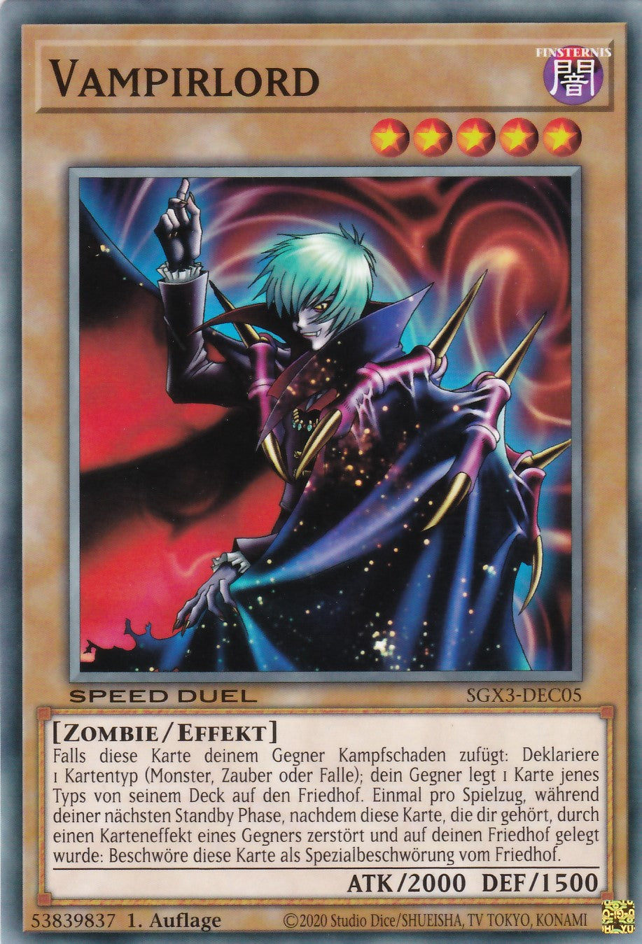 Vampirlord - SGX3-DEC05 - Common - 1. Auflage - Deutsch - Speed Duel GX: Duelists of Shadows